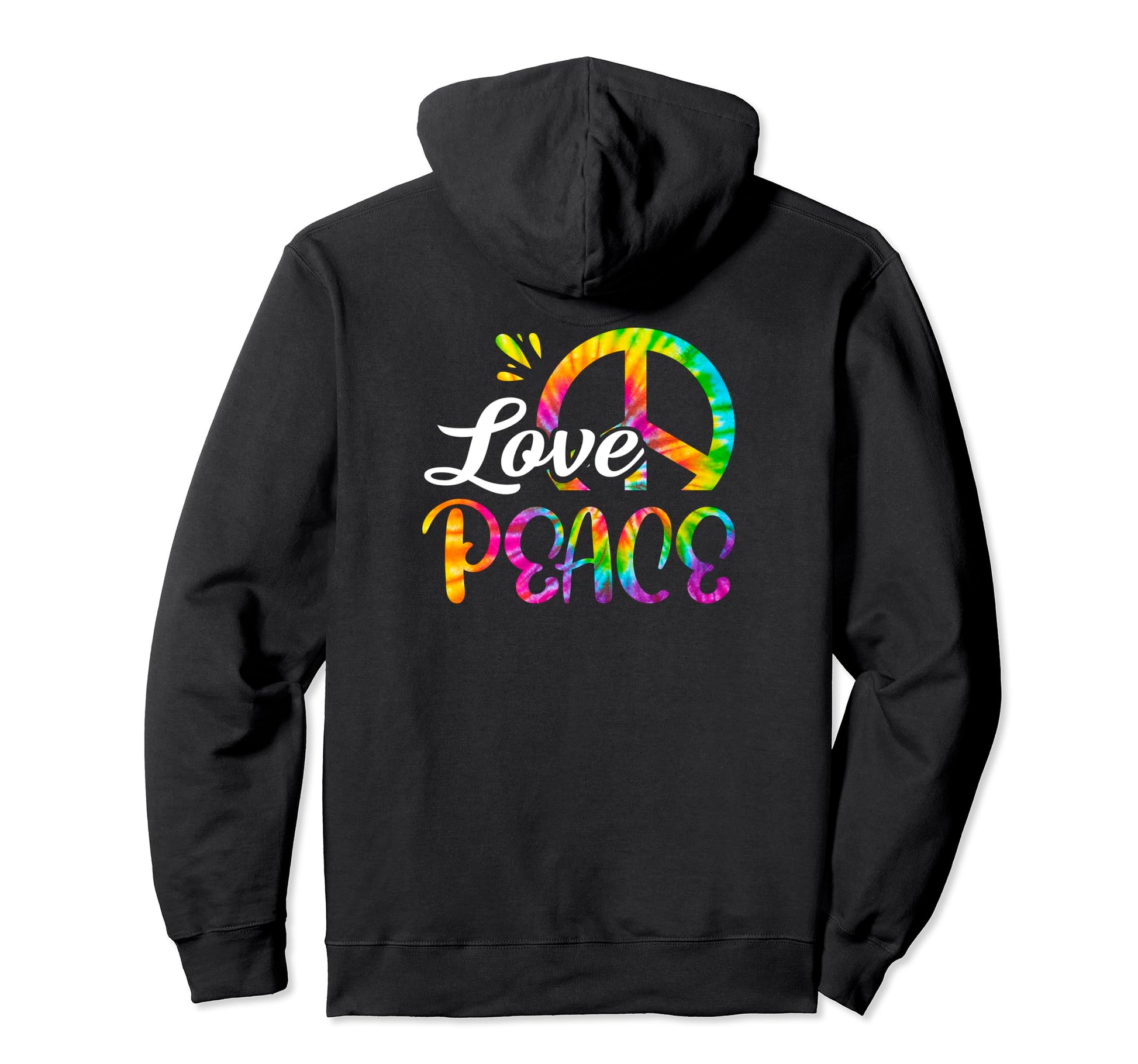 Love Peace Colorful Hoodie - Custom Art Print for Adults - T-Shirt, Sweatshirt, Hoodie