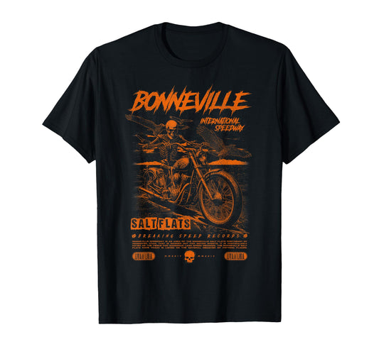 Bonneville Salt Flats Motorcycle Racing T-Shirt - Trendy Graphic Unisex - T-Shirt, Sweatshirt, Hoodie
