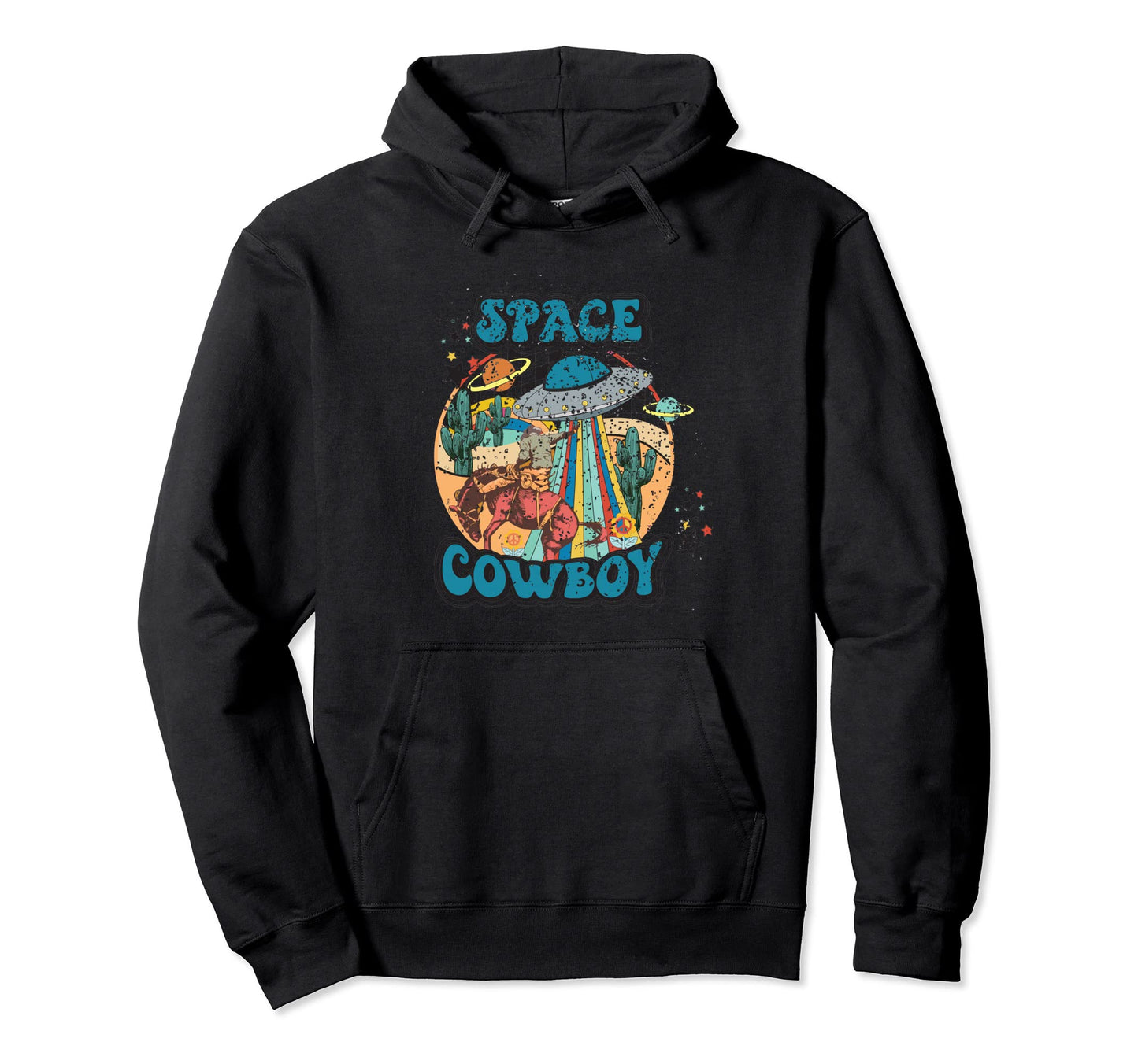 Space Cowboy Ufo Hoodie - Casual Everyday Wear Men Women - T-Shirt, Sweatshirt, Hoodie