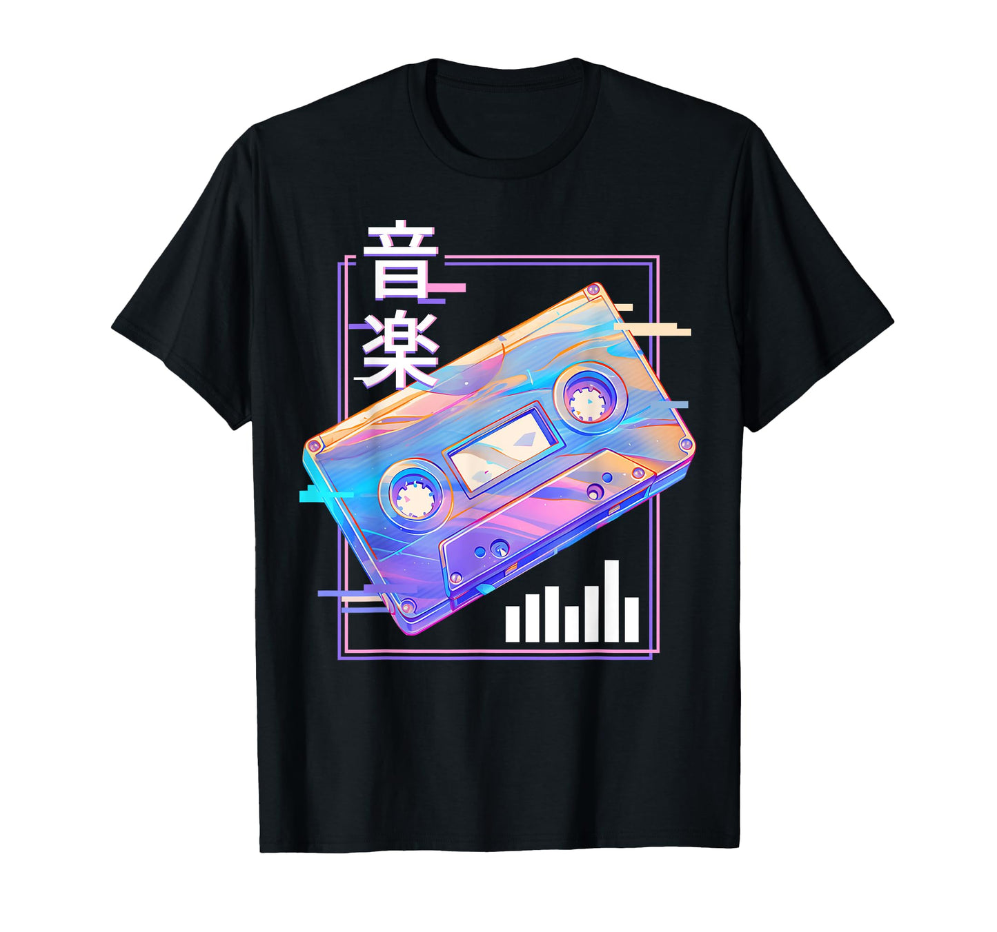 Music Casette Tape 80S Pastel Vaporwave T-Shirt - Trendy Graphic Unisex - T-Shirt, Sweatshirt, Hoodie