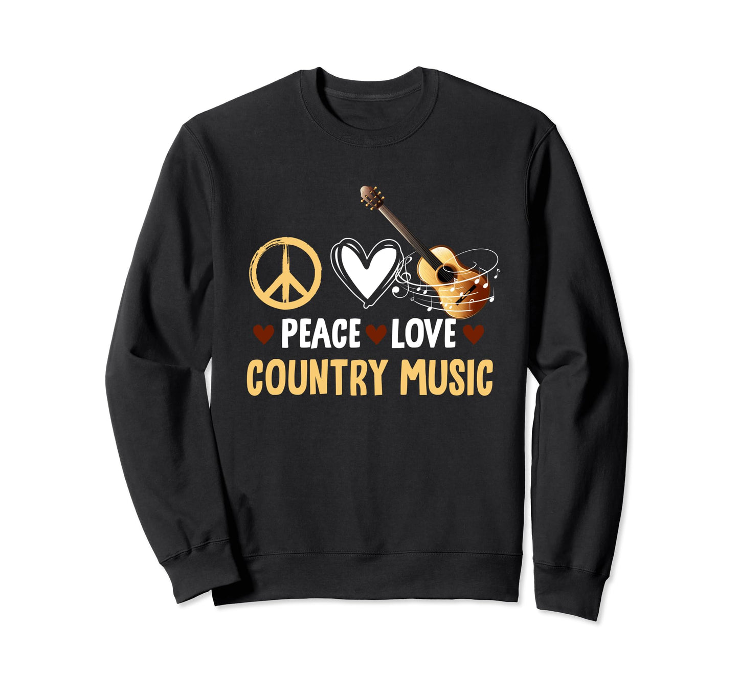 Funny Western Peace Love Country Sweatshirt - Novelty Apparel for Adults - T-Shirt, Sweatshirt, Hoodie