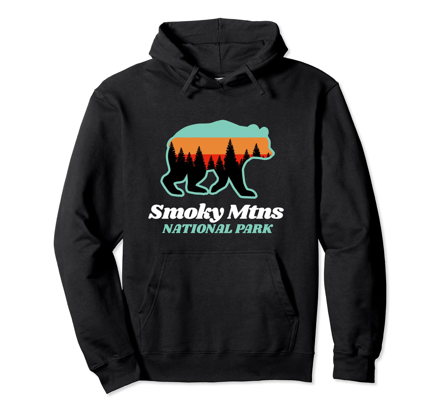 Smoky Mountains Bear Forest National Park Hoodie - Trendy Graphic Unisex - T-Shirt, Sweatshirt, Hoodie