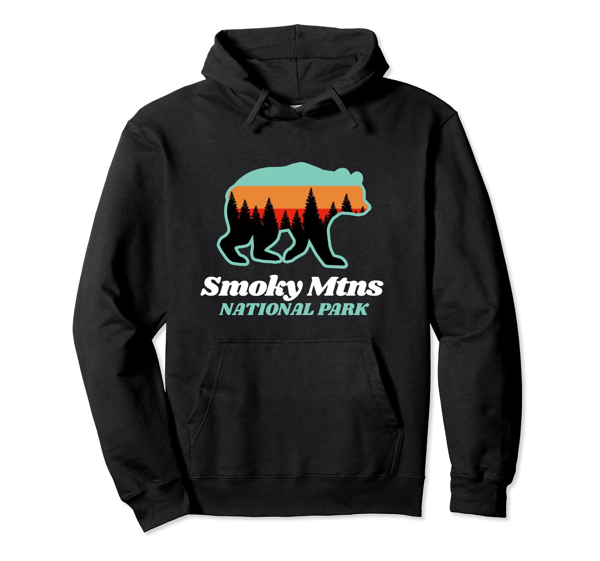 Smoky Mountains Bear Forest National Park Hoodie - Trendy Graphic Unisex - T-Shirt, Sweatshirt, Hoodie
