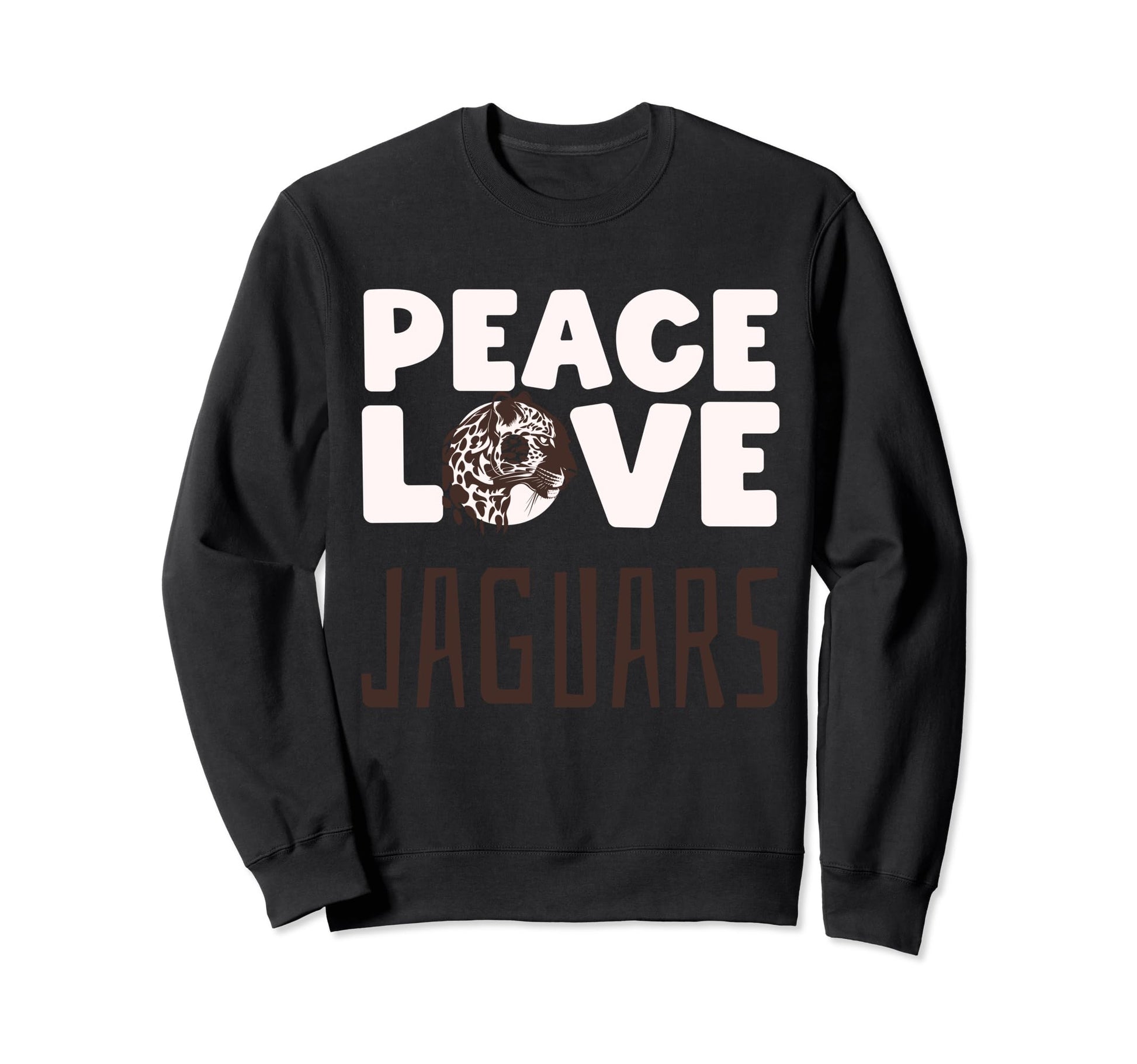 Jaguar Jaguar Lover Peace Love Jaguars Sweatshirt - Unique Graphic Unisex - T-Shirt, Sweatshirt, Hoodie