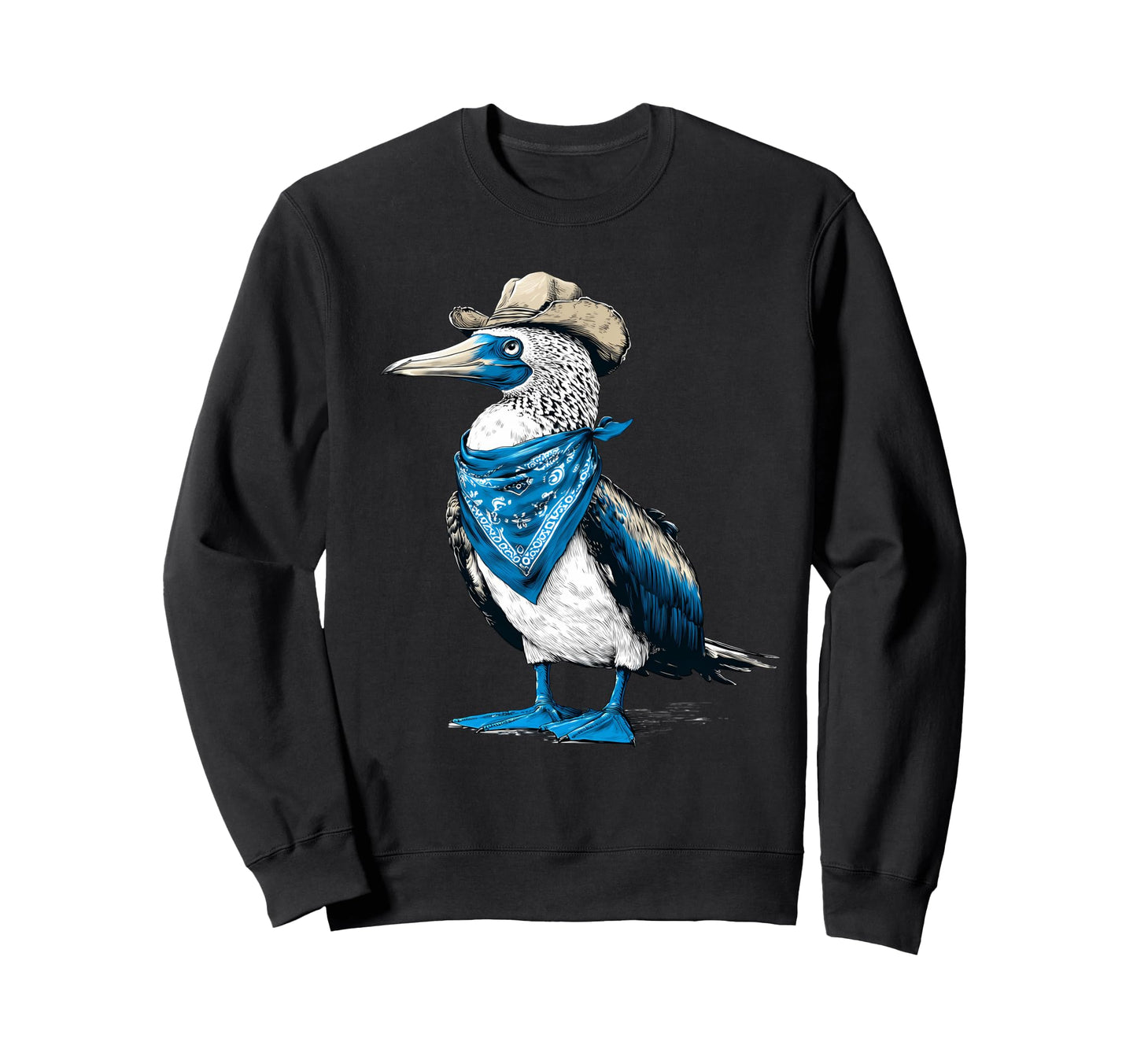 Blue Footed Booby Cowboy Cowgirl Sweatshirt - Graphic Print Men Women - T-Shirt, Sweatshirt, Hoodie