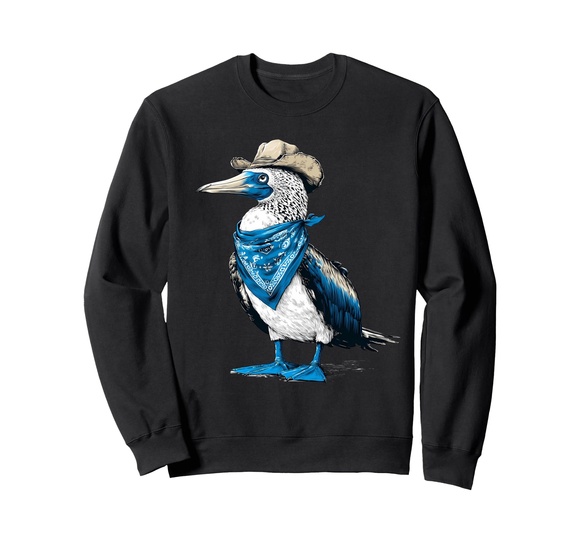 Blue Footed Booby Cowboy Cowgirl Sweatshirt - Graphic Print Men Women - T-Shirt, Sweatshirt, Hoodie