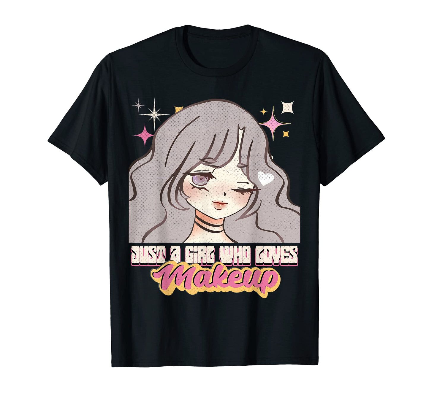 Anime Who Loves Makeup Rainbow Japan T-Shirt - Custom Art Print for Adults - T-Shirt, Sweatshirt, Hoodie