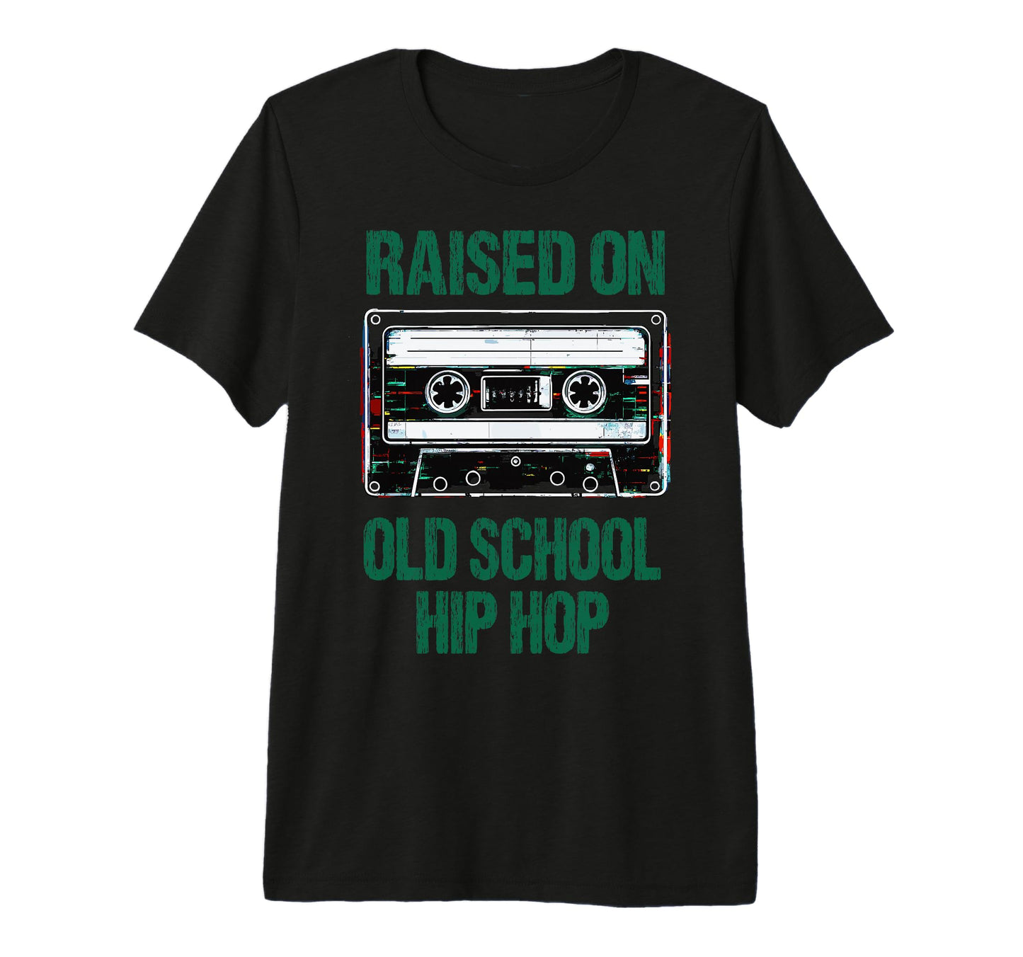 Raised Old School Hip Hop Cassette 90S T-Shirt - Unique Graphic for Adults - T-Shirt, Sweatshirt, Hoodie