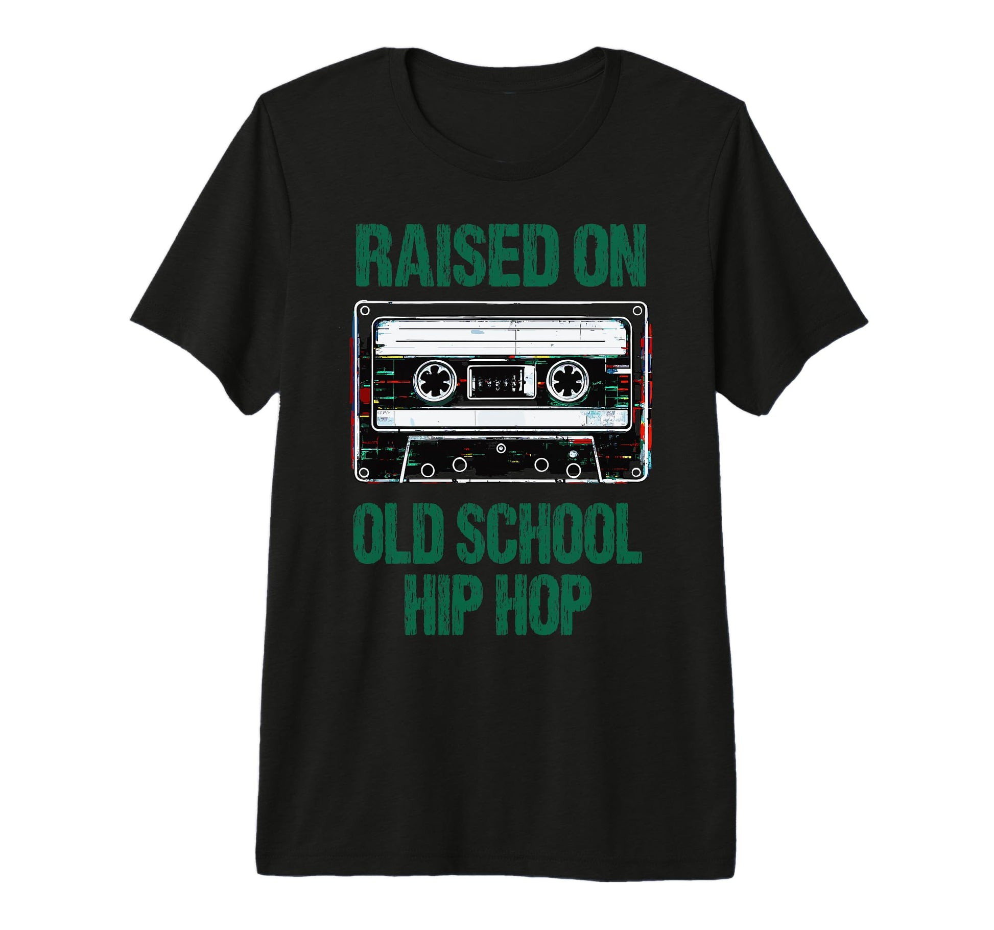Raised Old School Hip Hop Cassette 90S T-Shirt - Unique Graphic for Adults - T-Shirt, Sweatshirt, Hoodie