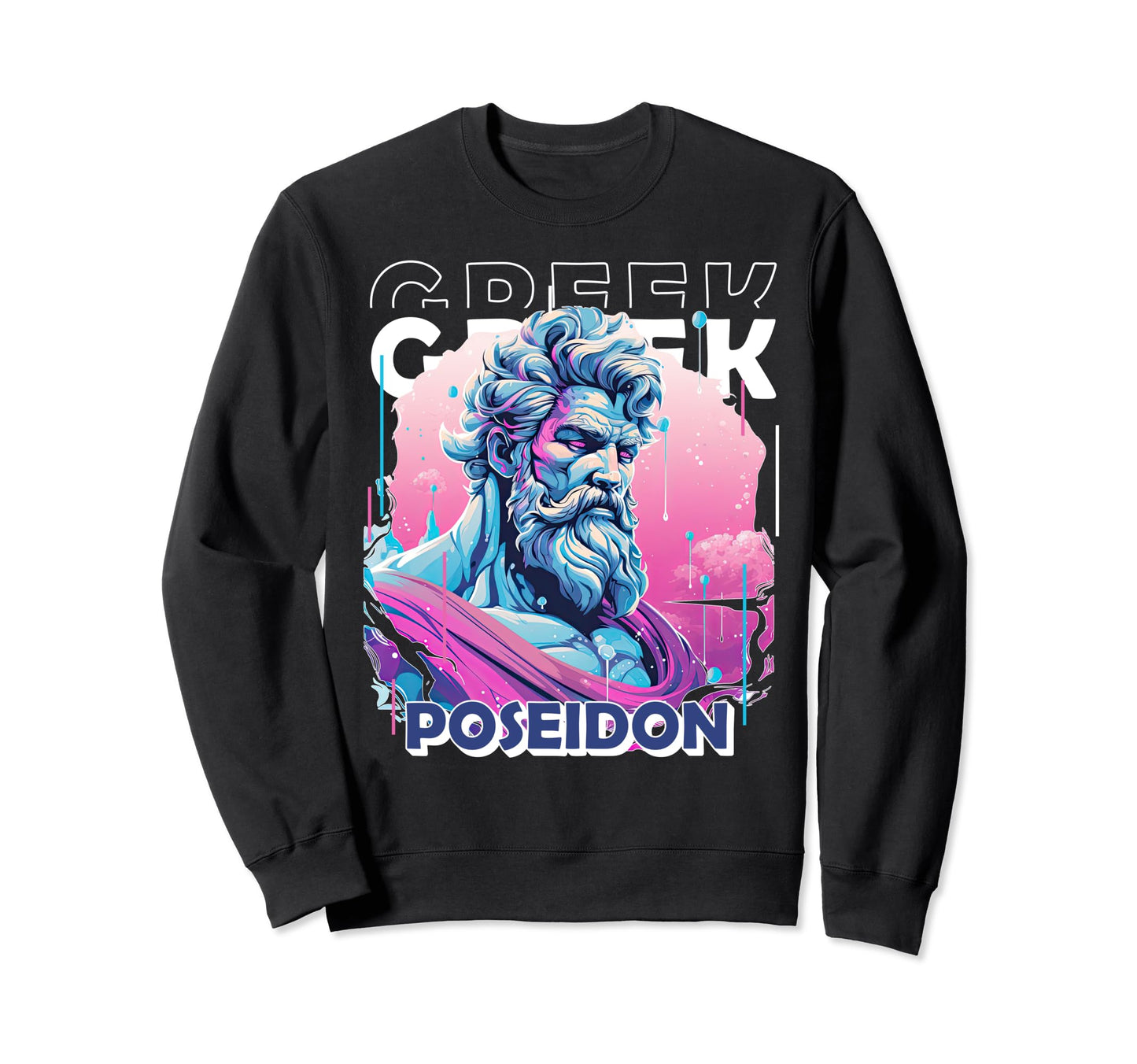 Poseidon Greek God Mythology Sweatshirt - Fun Novelty Design Men Women - T-Shirt, Sweatshirt, Hoodie