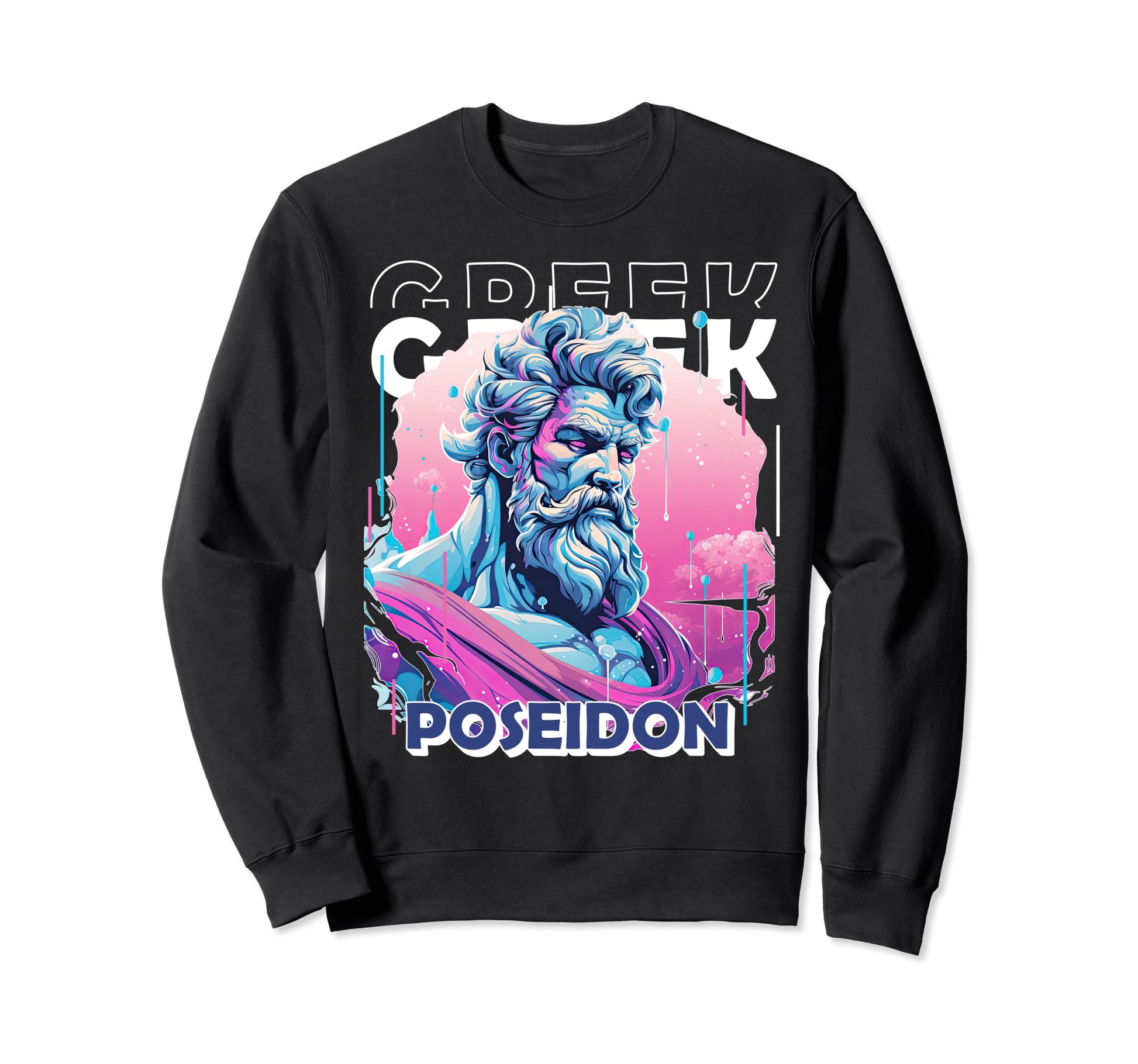 Poseidon Greek God Mythology Sweatshirt - Fun Novelty Design Men Women - T-Shirt, Sweatshirt, Hoodie