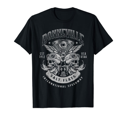 Bonneville Salt Flats Motorcycle Racing T-Shirt - Streetwear Style Unisex - T-Shirt, Sweatshirt, Hoodie
