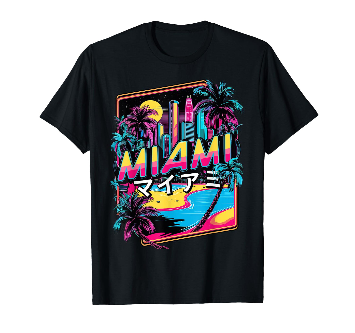 Miami Japanese Vaporwave Aesthetic Cult T-Shirt - Minimalist Print Unisex - T-Shirt, Sweatshirt, Hoodie