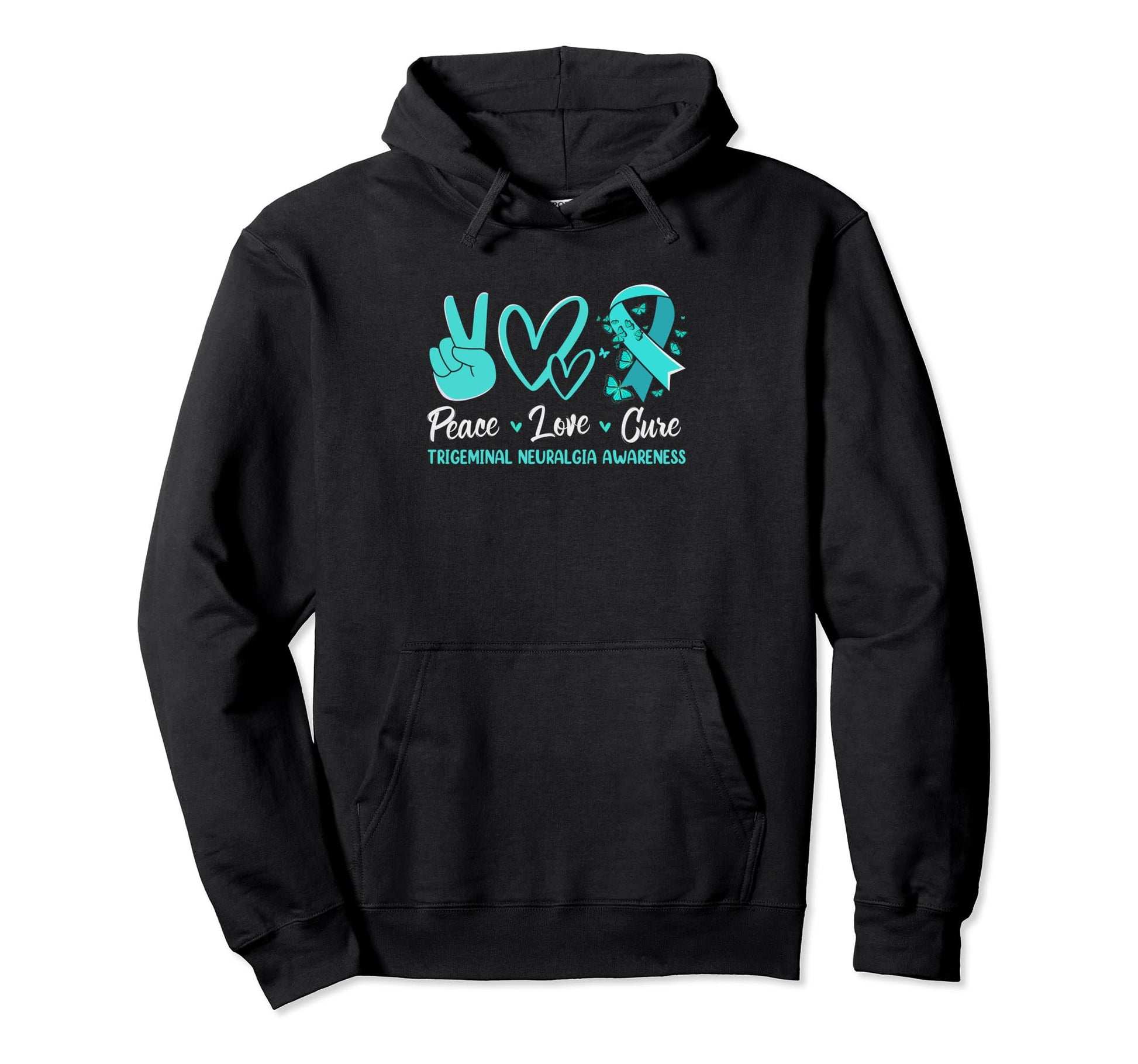 Trigeminal Neuralgia Awareness Teal Hoodie - Streetwear Style Men Women - T-Shirt, Sweatshirt, Hoodie