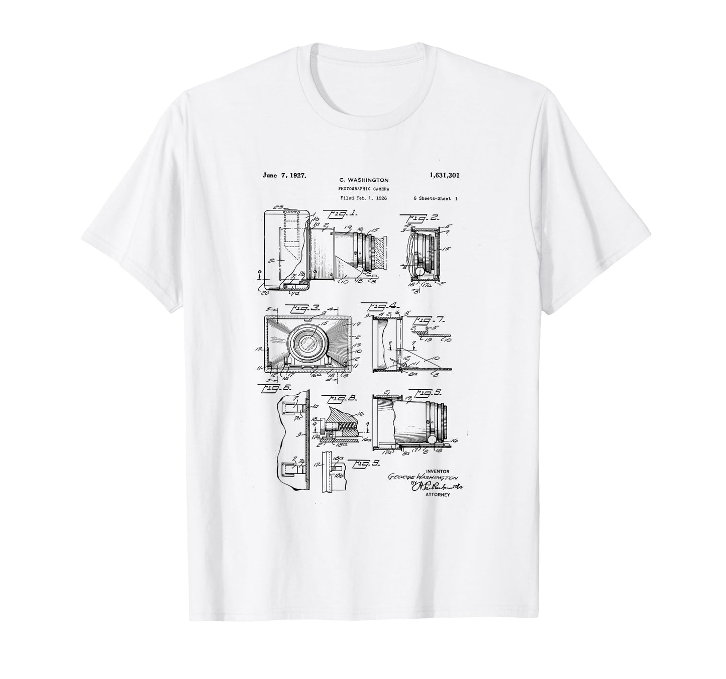 Camera Photographic Patent 1927 T-Shirt - Aesthetic Graphic for Adults - T-Shirt, Sweatshirt, Hoodie