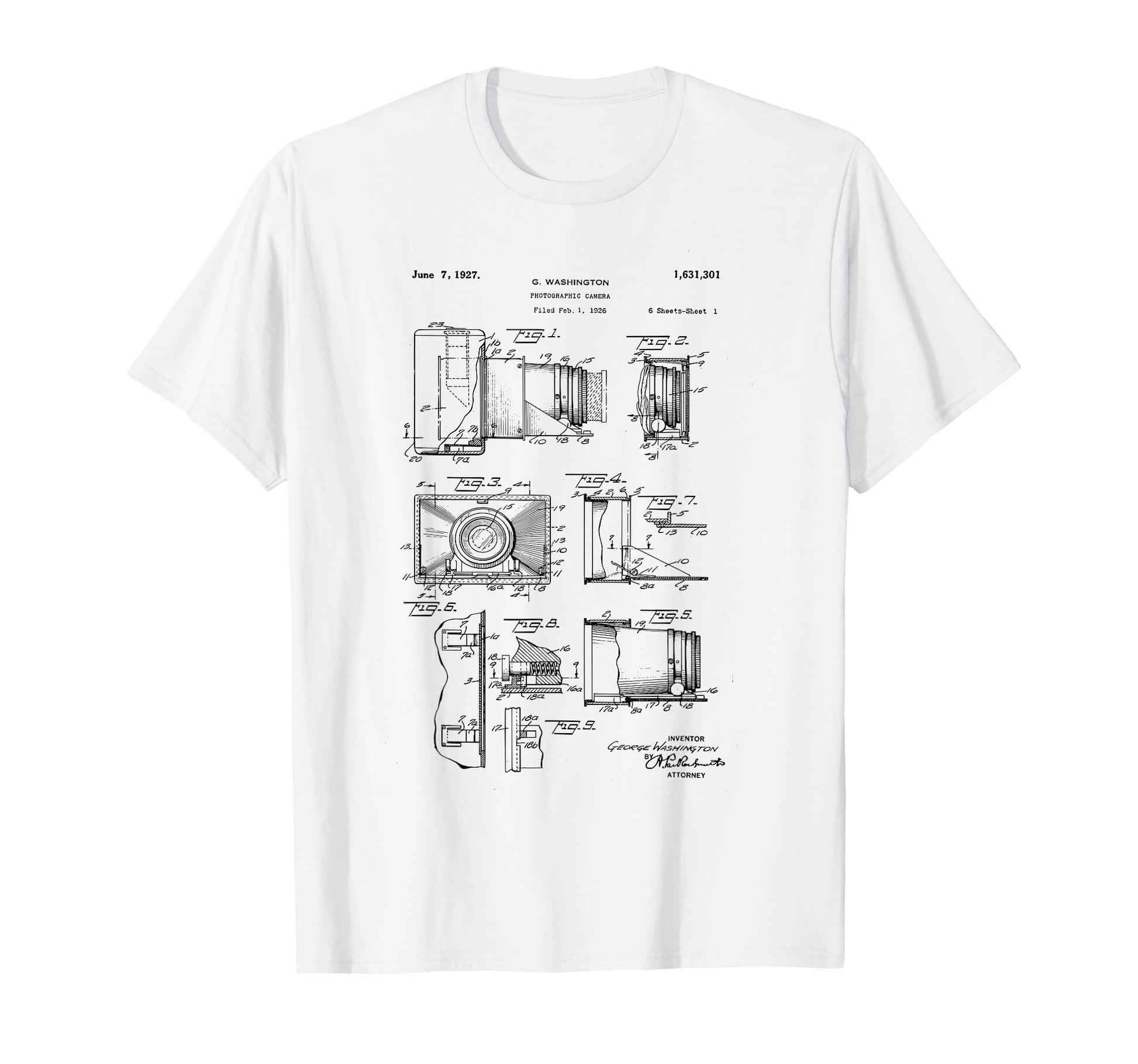 Camera Photographic Patent 1927 T-Shirt - Aesthetic Graphic for Adults - T-Shirt, Sweatshirt, Hoodie