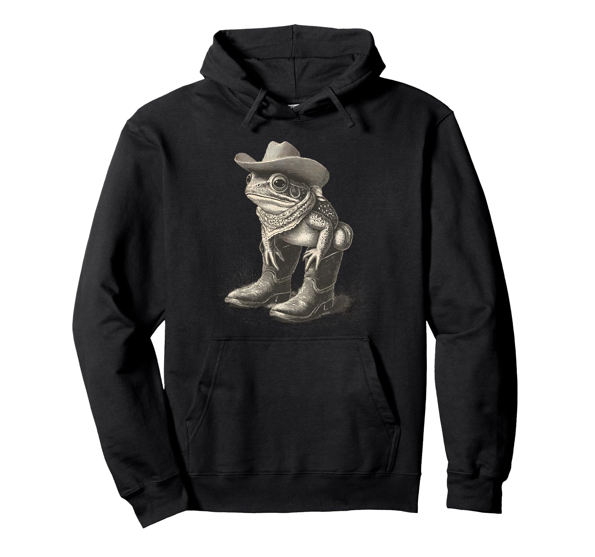 Country Cowboy Frog Toad Rodeo Cowgirl Hoodie - Aesthetic Graphic Unisex - T-Shirt, Sweatshirt, Hoodie