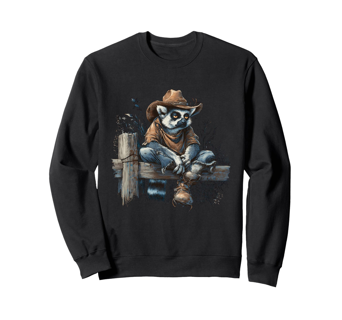 Lemur Cowboy Rodeo Cowgirl Western Sweatshirt - Trendy Graphic Men Women - T-Shirt, Sweatshirt, Hoodie