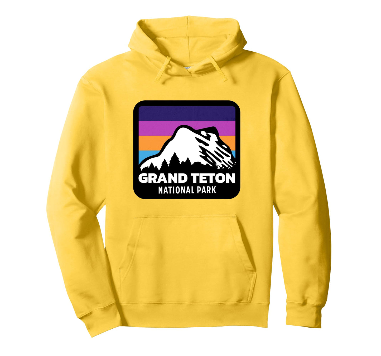 Grand Teton Forest National Park Snow Hoodie - Fun Novelty Design Unisex - T-Shirt, Sweatshirt, Hoodie