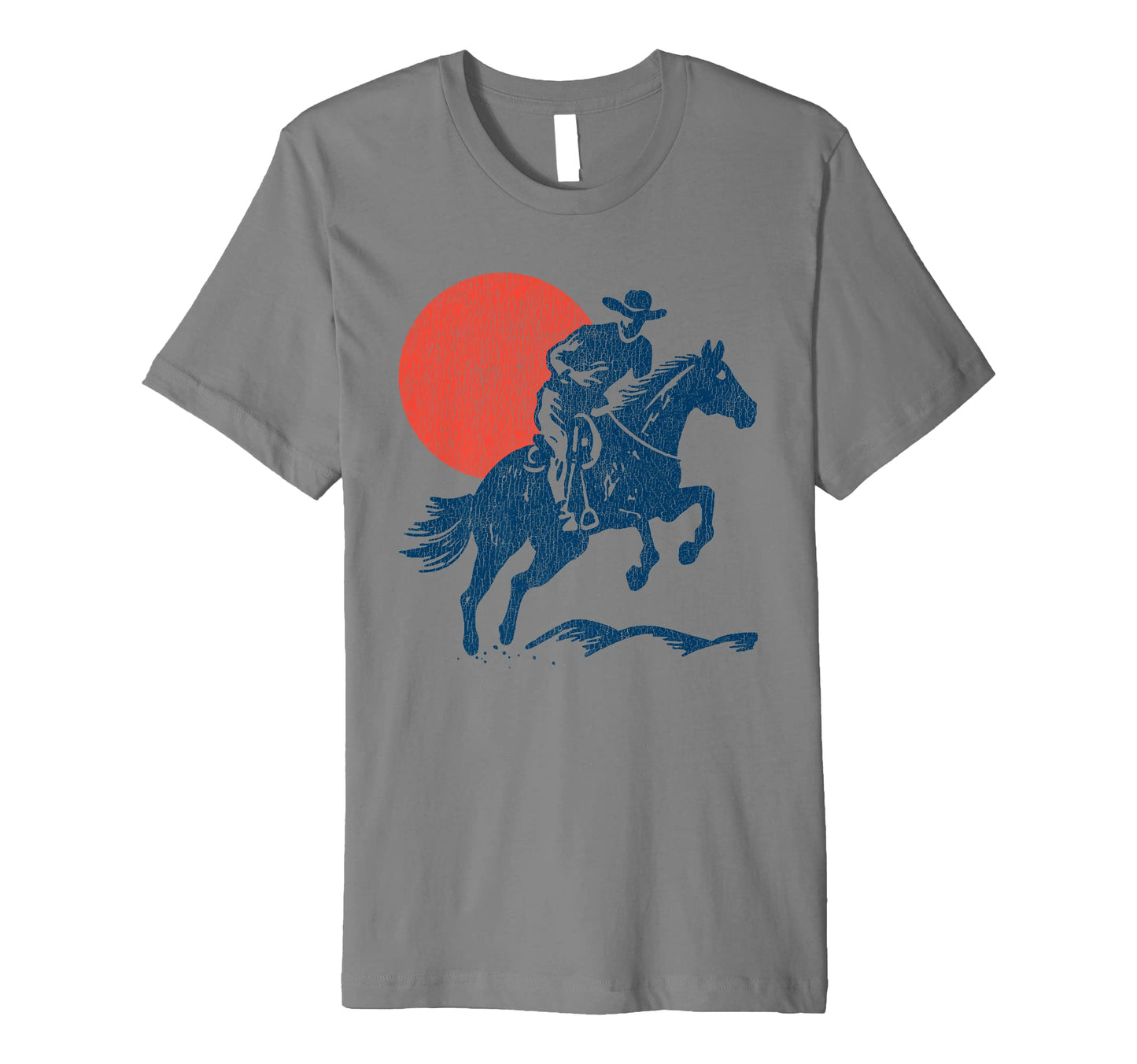 Distressed Western Cowboy Gunslinger T-Shirt - Minimalist Print for Adults - T-Shirt, Sweatshirt, Hoodie