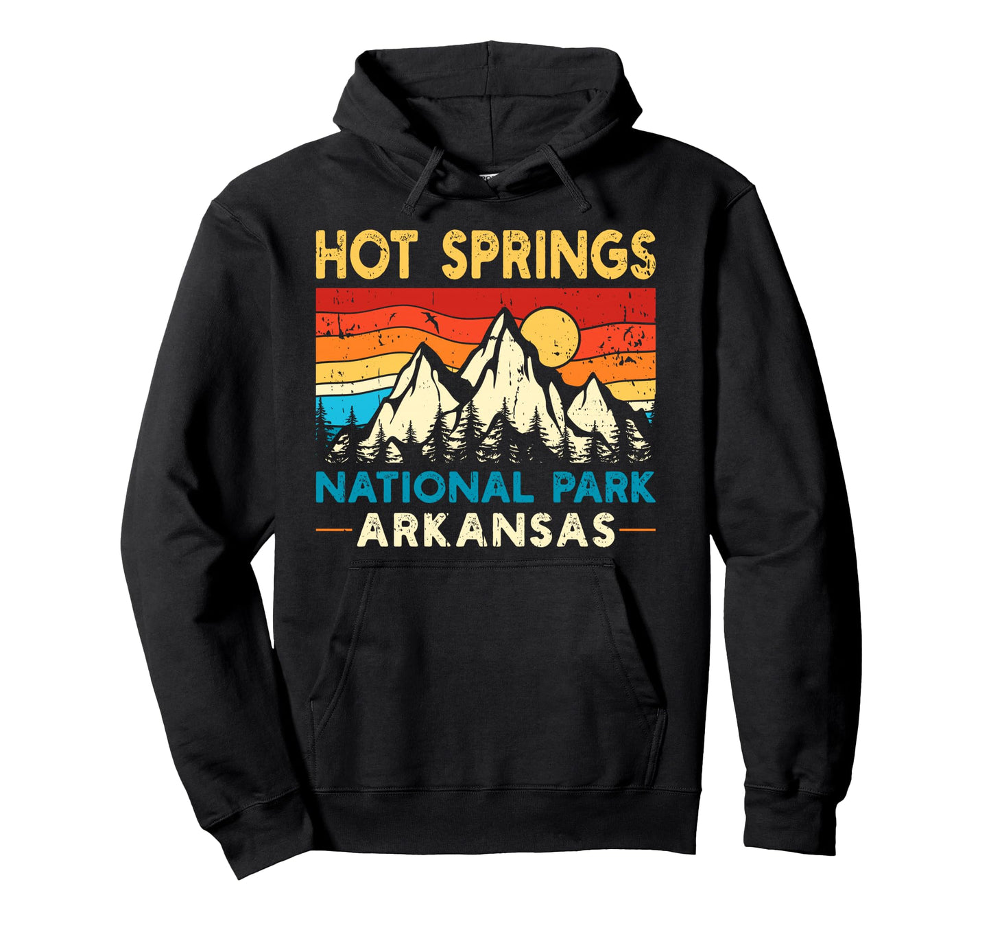 Hot Springs National Park Hoodie - Trendy Graphic for Adults - T-Shirt, Sweatshirt, Hoodie