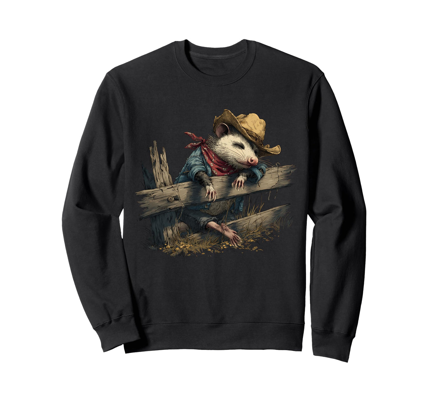 Opossum Cowboy Rodeo Cowgirl Possum Sweatshirt - Trendy Graphic Men Women - T-Shirt, Sweatshirt, Hoodie