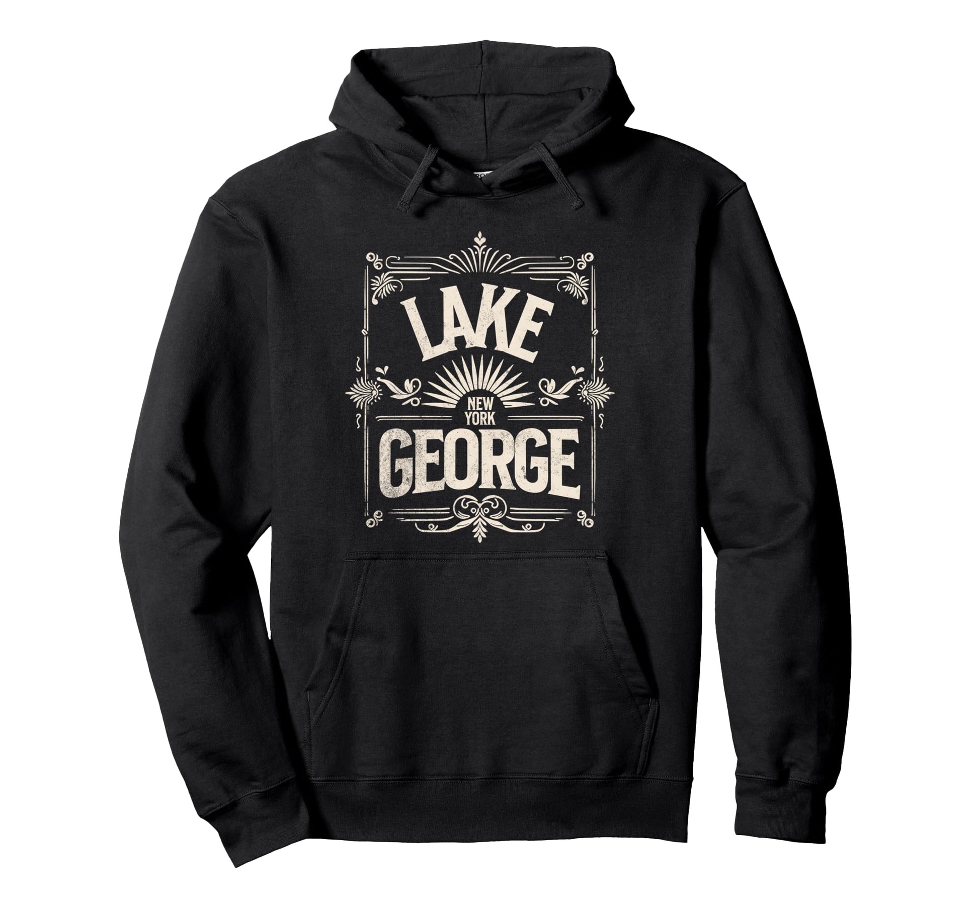 Lake George New York Western Camping Hoodie - Streetwear Style Unisex - T-Shirt, Sweatshirt, Hoodie