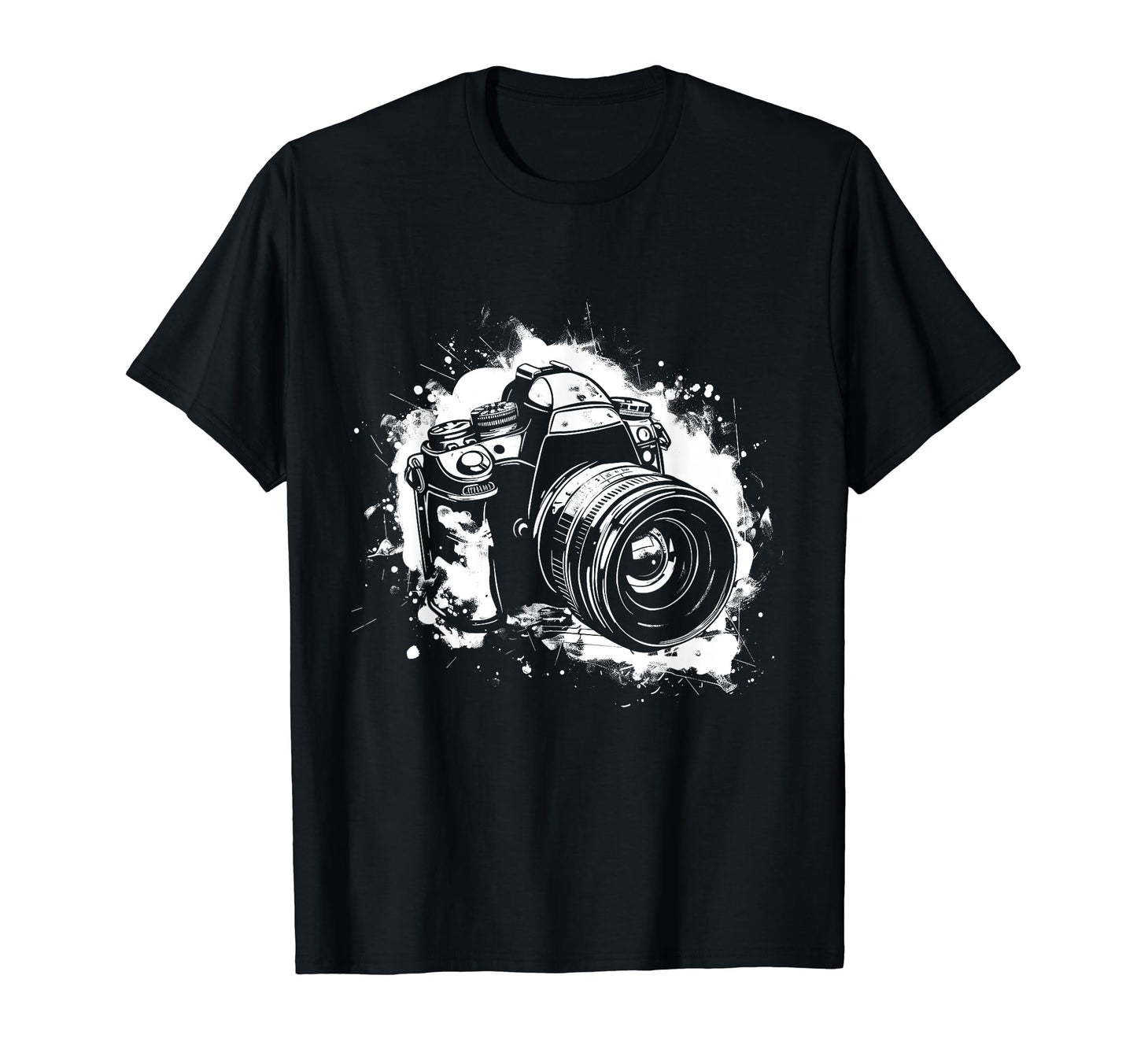 Camera Photography Watercolor Art T-Shirt - Graphic Print Unisex - T-Shirt, Sweatshirt, Hoodie
