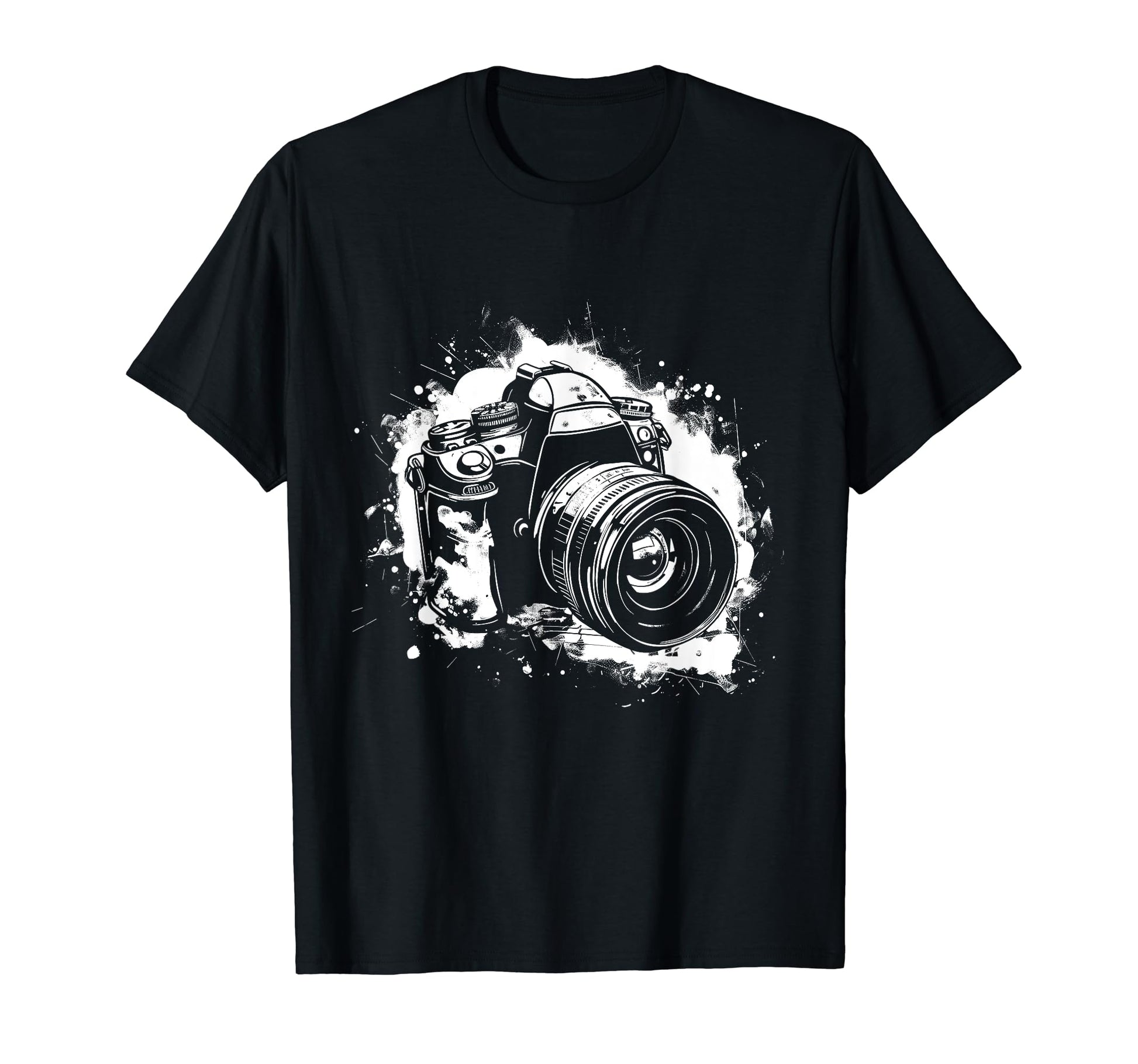 Camera Photography Watercolor Art T-Shirt - Graphic Print Unisex - T-Shirt, Sweatshirt, Hoodie
