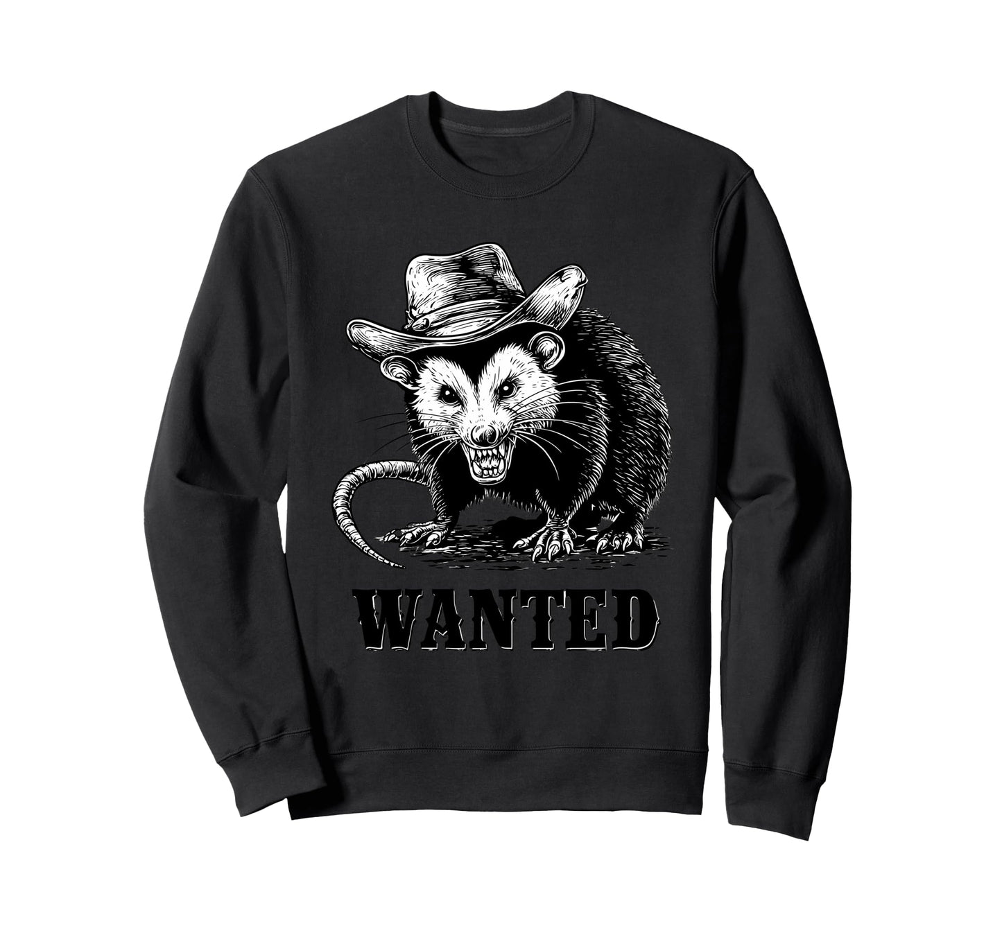 Country Cowboy Opossum Rodeo Sweatshirt - Minimalist Print for Adults - T-Shirt, Sweatshirt, Hoodie