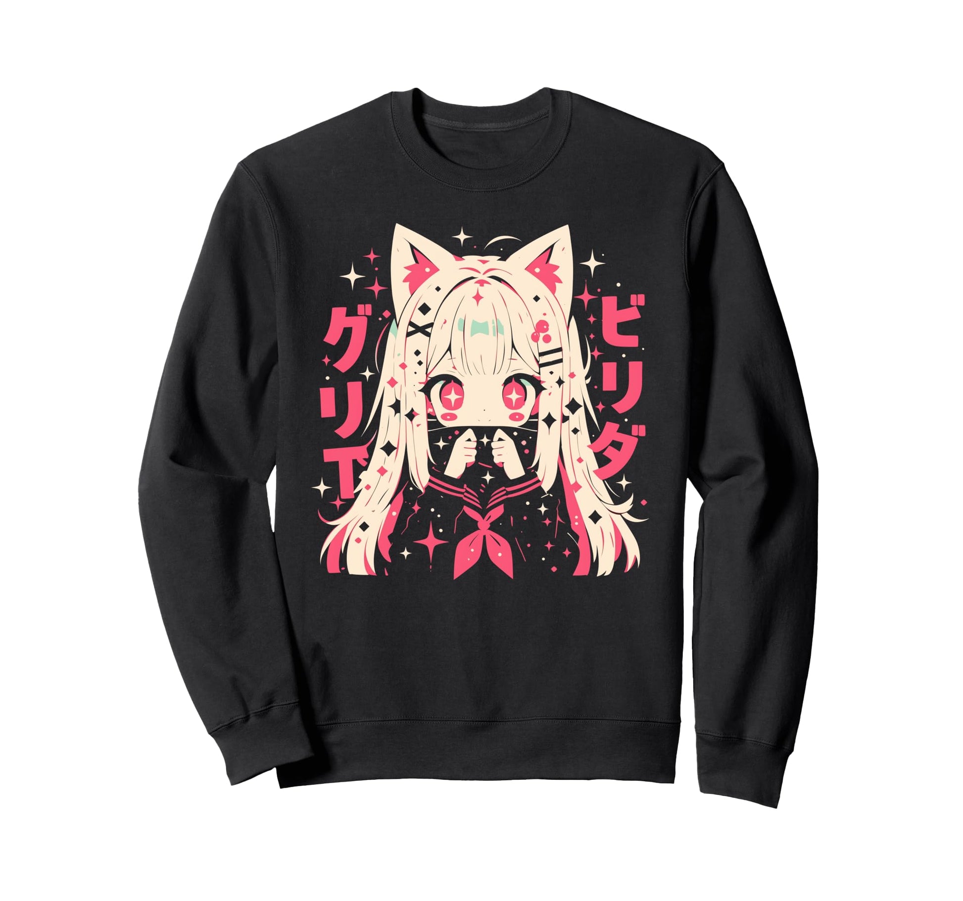 Goth Grunge Demon Anime Waifu Sweatshirt - Fun Novelty Design for Adults - T-Shirt, Sweatshirt, Hoodie