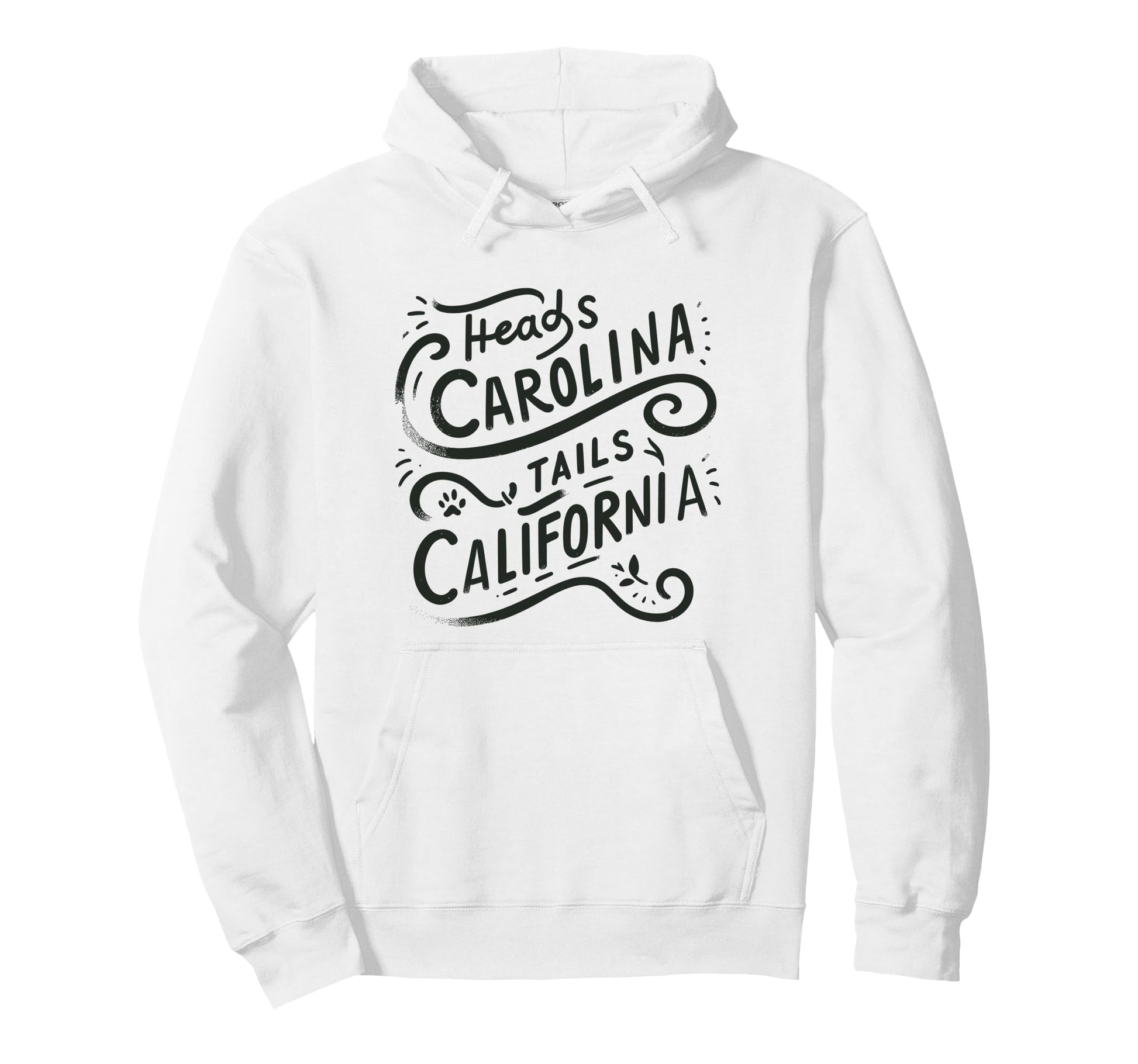 Heads Carolina Tail California Hoodie - Minimalist Print Men Women - T-Shirt, Sweatshirt, Hoodie