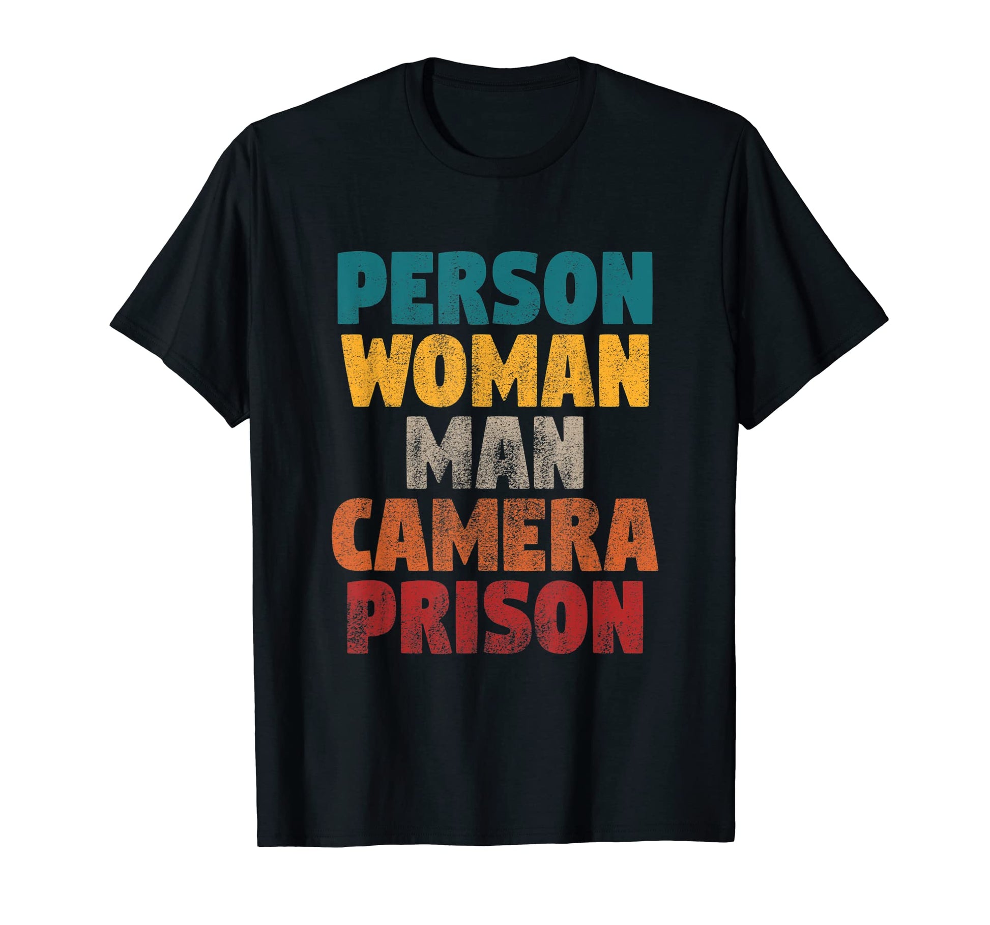 Person Camera Tv Prison Distressed T-Shirt - Novelty Apparel Unisex - T-Shirt, Sweatshirt, Hoodie