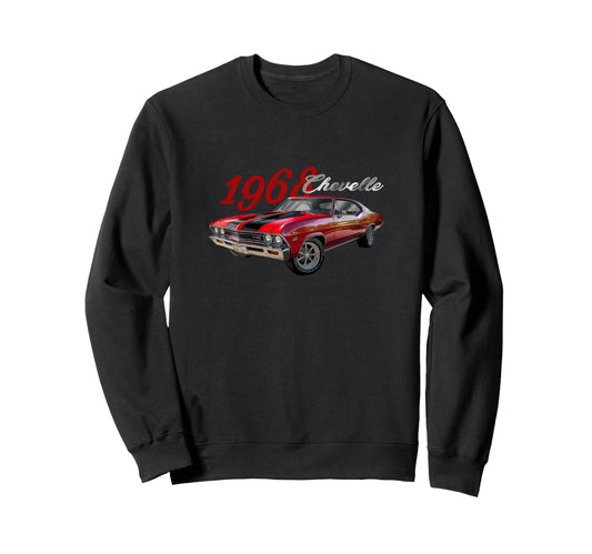 1968 Chevelle American Muscle Car V8 Sweatshirt - Aesthetic Graphic Unisex - T-Shirt, Sweatshirt, Hoodie