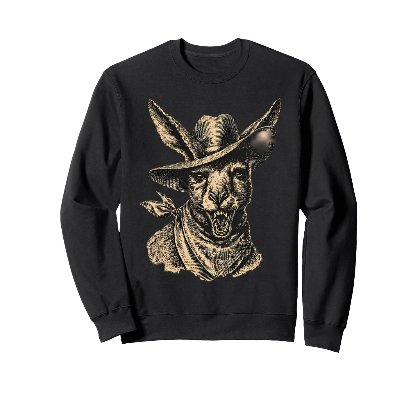Kangaroo Cowboy Rodeo Australia Day Sweatshirt - Streetwear Style Unisex - T-Shirt, Sweatshirt, Hoodie