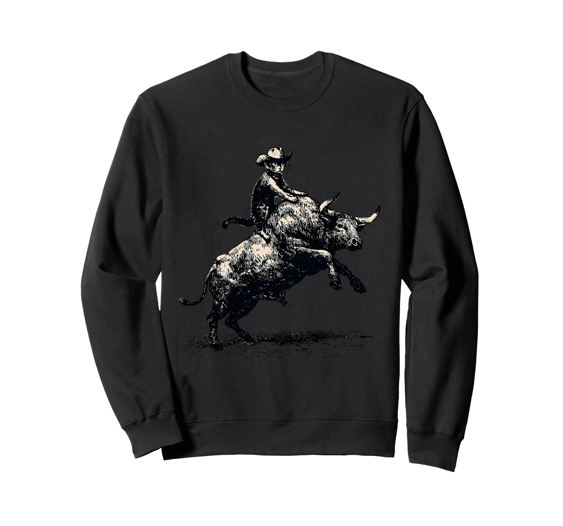 Cat Cowboy Western Country Cowgirl Sweatshirt - Novelty Apparel Unisex - T-Shirt, Sweatshirt, Hoodie