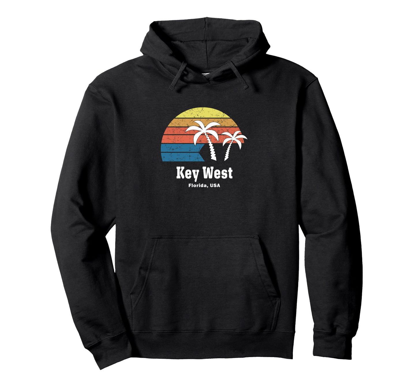 Palm Tree Souvenir Key West Beach Florida Hoodie - Graphic Print for Adults - T-Shirt, Sweatshirt, Hoodie