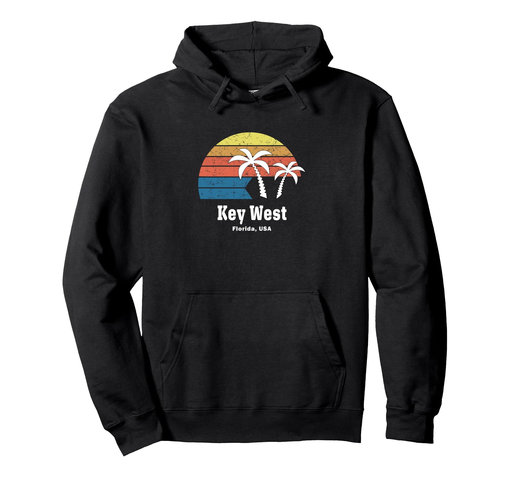 Palm Tree Souvenir Key West Beach Florida Hoodie - Graphic Print for Adults - T-Shirt, Sweatshirt, Hoodie