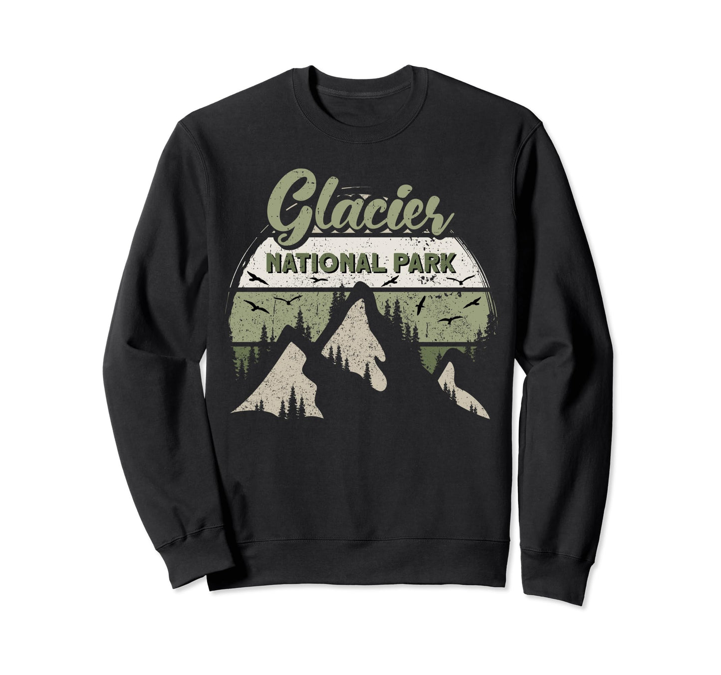 Glacier National Park Us Glacier Sweatshirt - Minimalist Print for Adults - T-Shirt, Sweatshirt, Hoodie