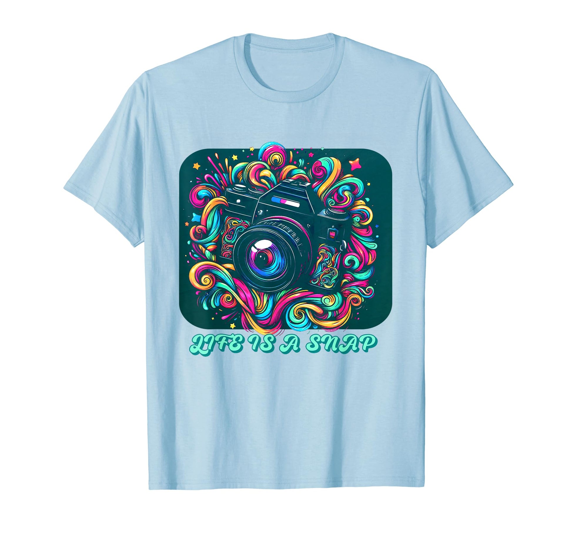 Life Is Snap Photographer Psychodelic T-Shirt - Novelty Apparel Men Women - T-Shirt, Sweatshirt, Hoodie