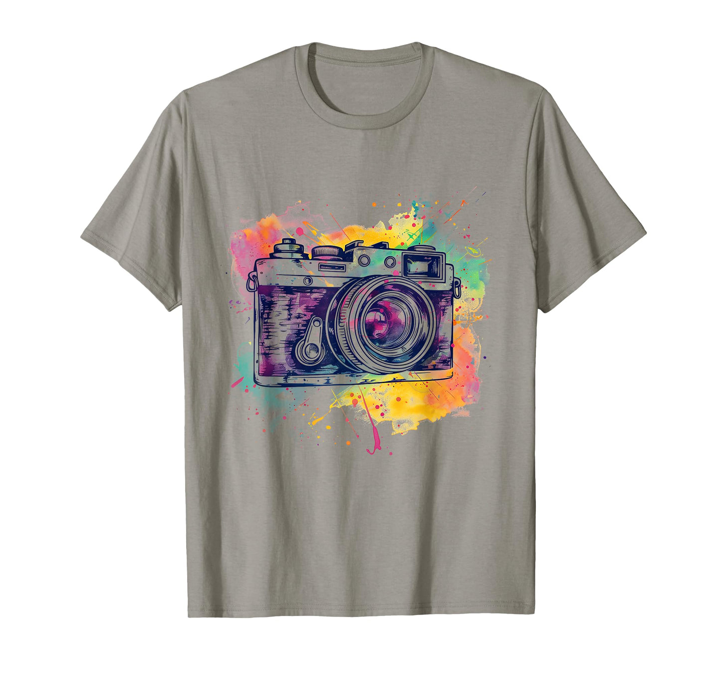 Photographer Camera Watercolor T-Shirt - Fun Novelty Design Unisex - T-Shirt, Sweatshirt, Hoodie