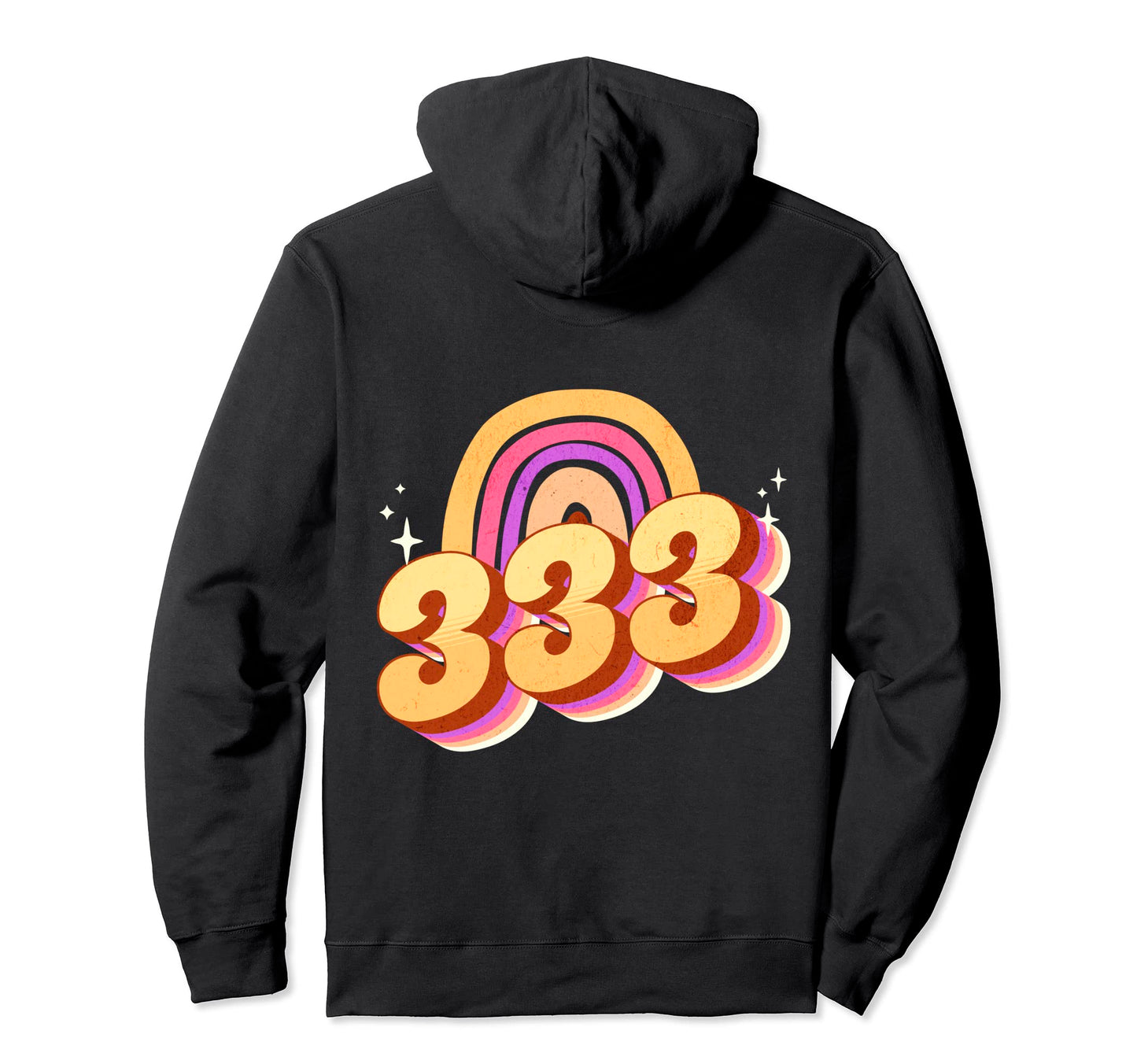 Angel Number 333 Rainbow Hoodie - Graphic Print for Adults - T-Shirt, Sweatshirt, Hoodie