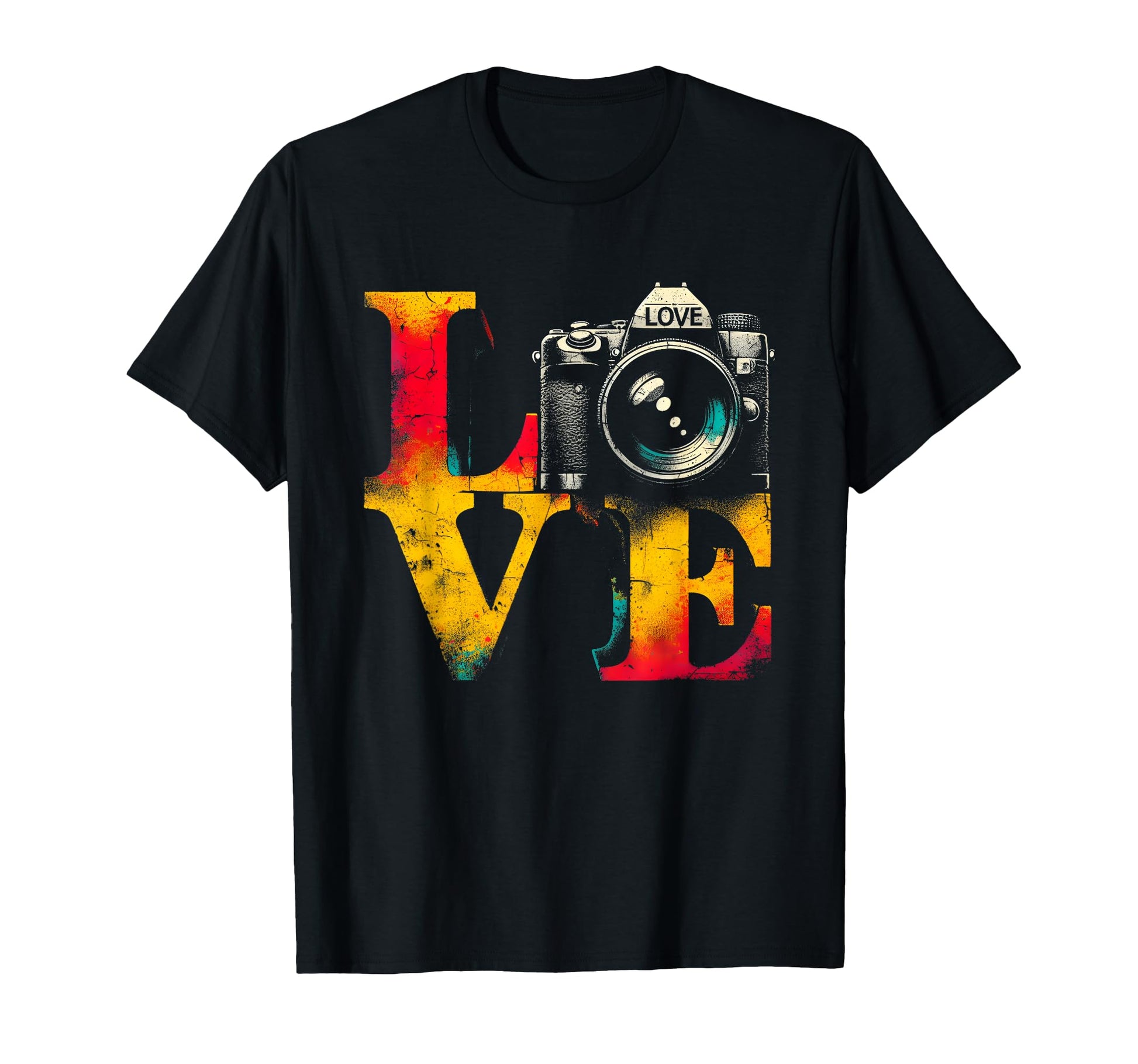 Love Camera Colorful Photographer T-Shirt - Casual Everyday Wear Unisex - T-Shirt, Sweatshirt, Hoodie