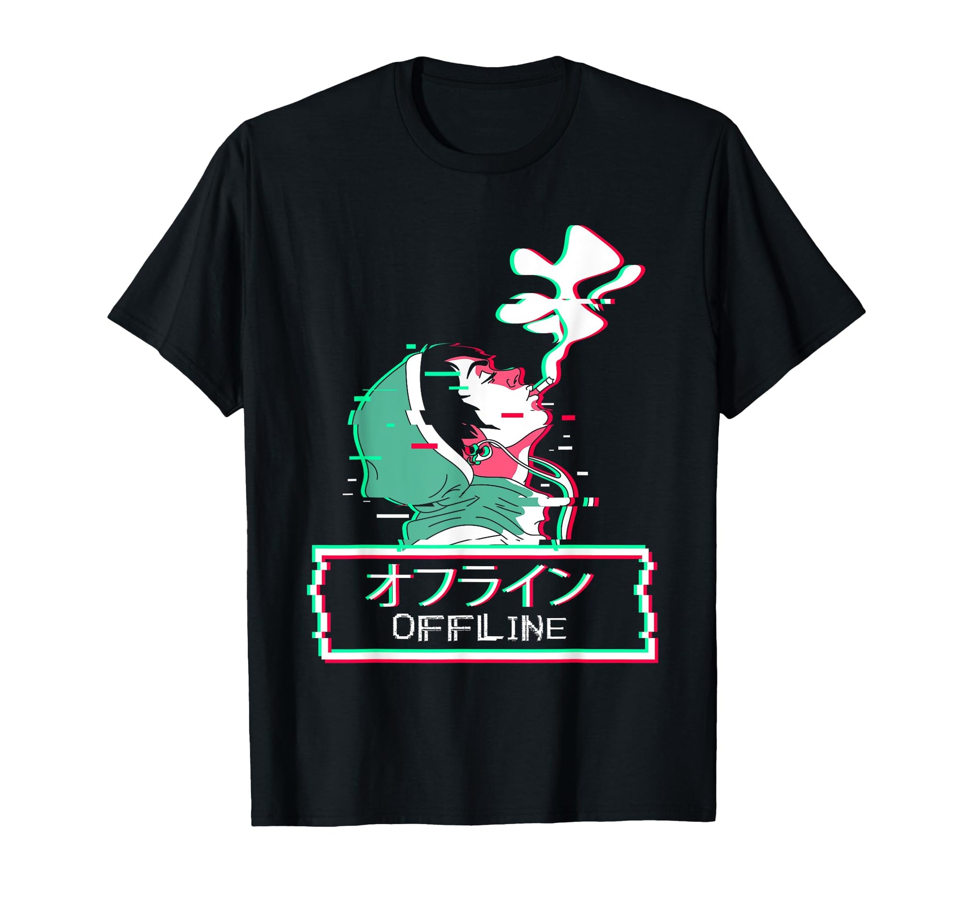 Smoking Anti Social Anime Japanese T-Shirt - Aesthetic Graphic Unisex - T-Shirt, Sweatshirt, Hoodie
