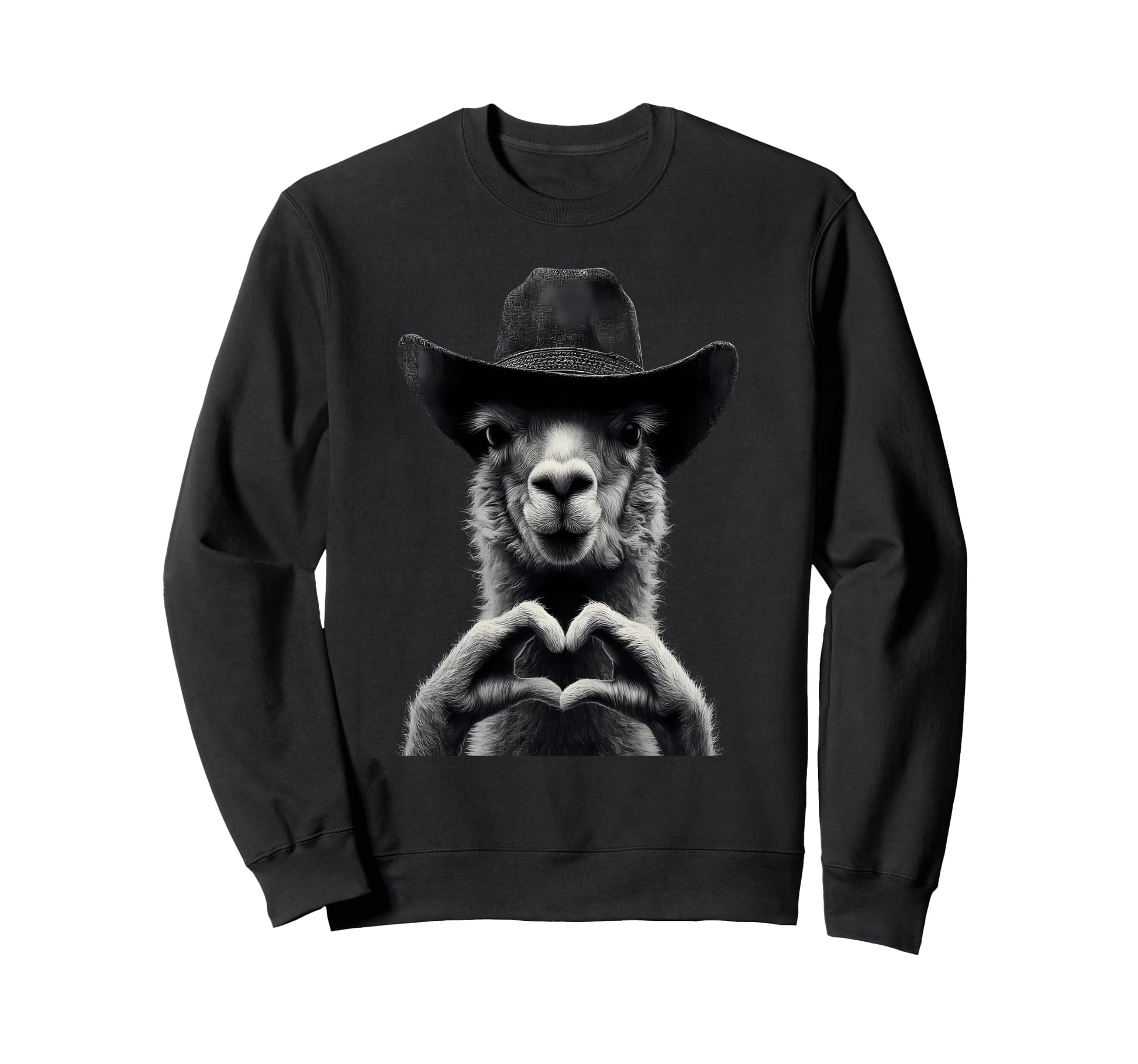 Alpaca Cowboy Rodeo Cowgirl Sweatshirt - Minimalist Print for Adults - T-Shirt, Sweatshirt, Hoodie