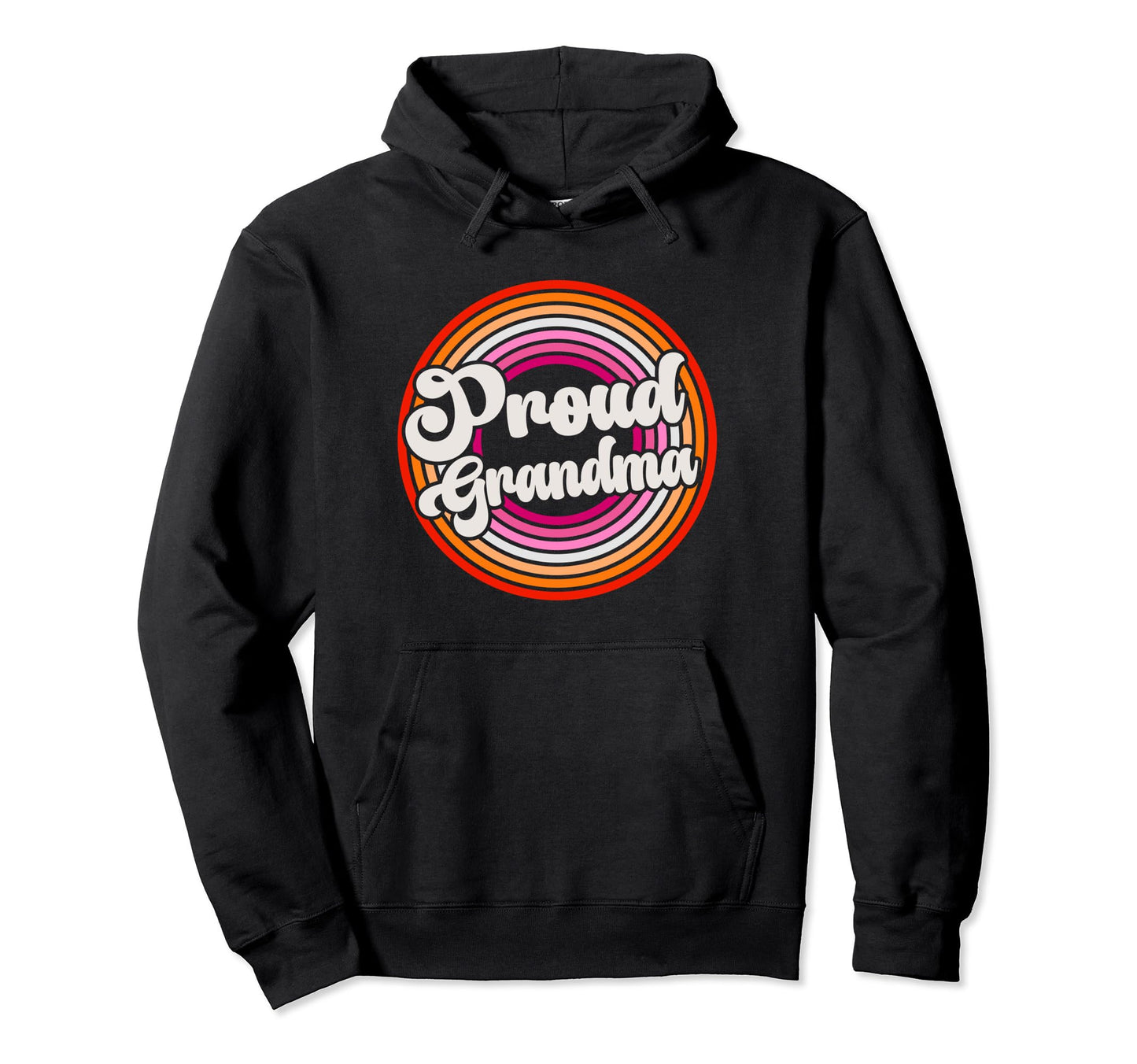 Proud Grandma Groovy Lgbtq Lesbian Hoodie - Casual Everyday Wear Men Women - T-Shirt, Sweatshirt, Hoodie