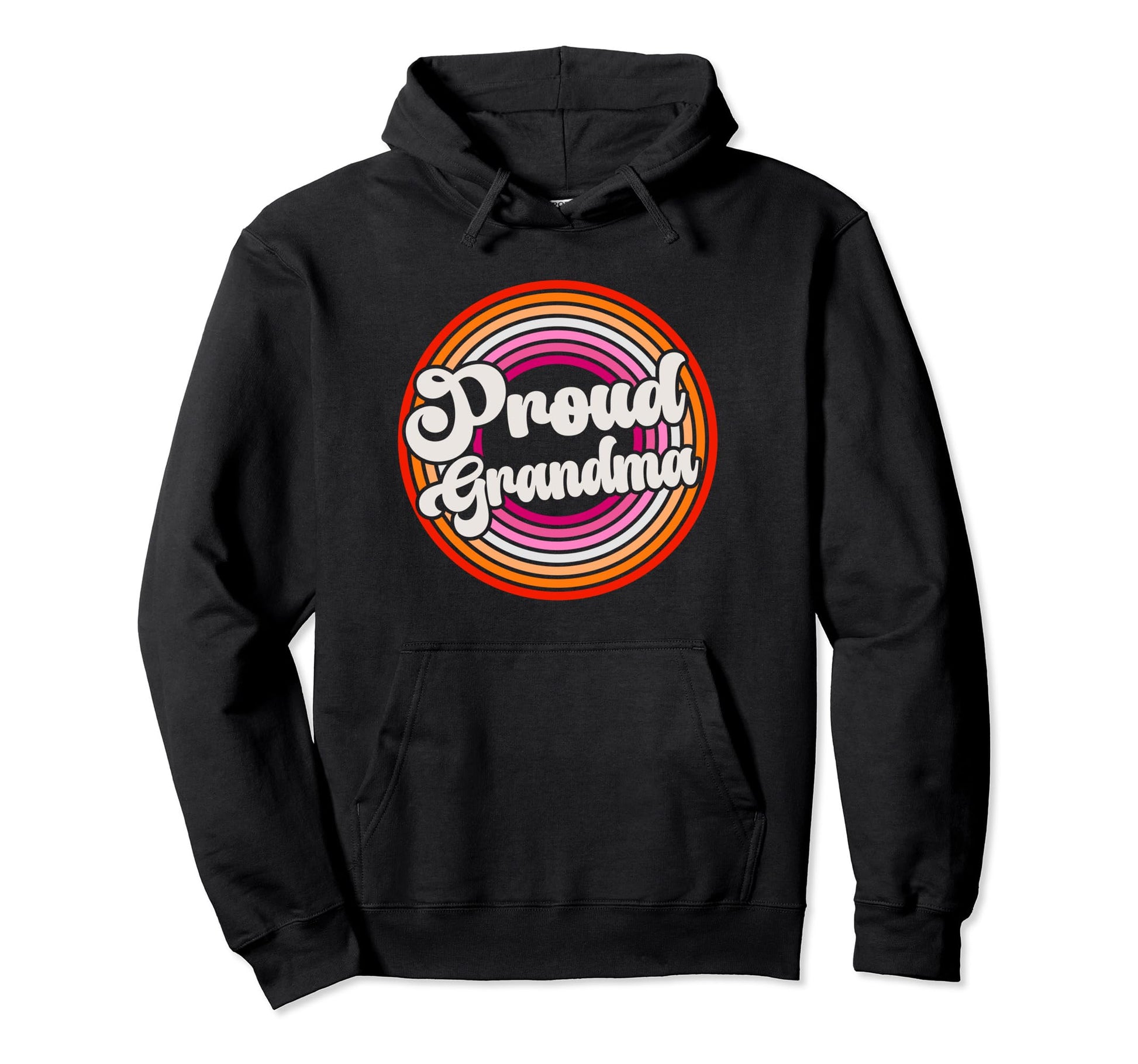 Proud Grandma Groovy Lgbtq Lesbian Hoodie - Casual Everyday Wear Men Women - T-Shirt, Sweatshirt, Hoodie