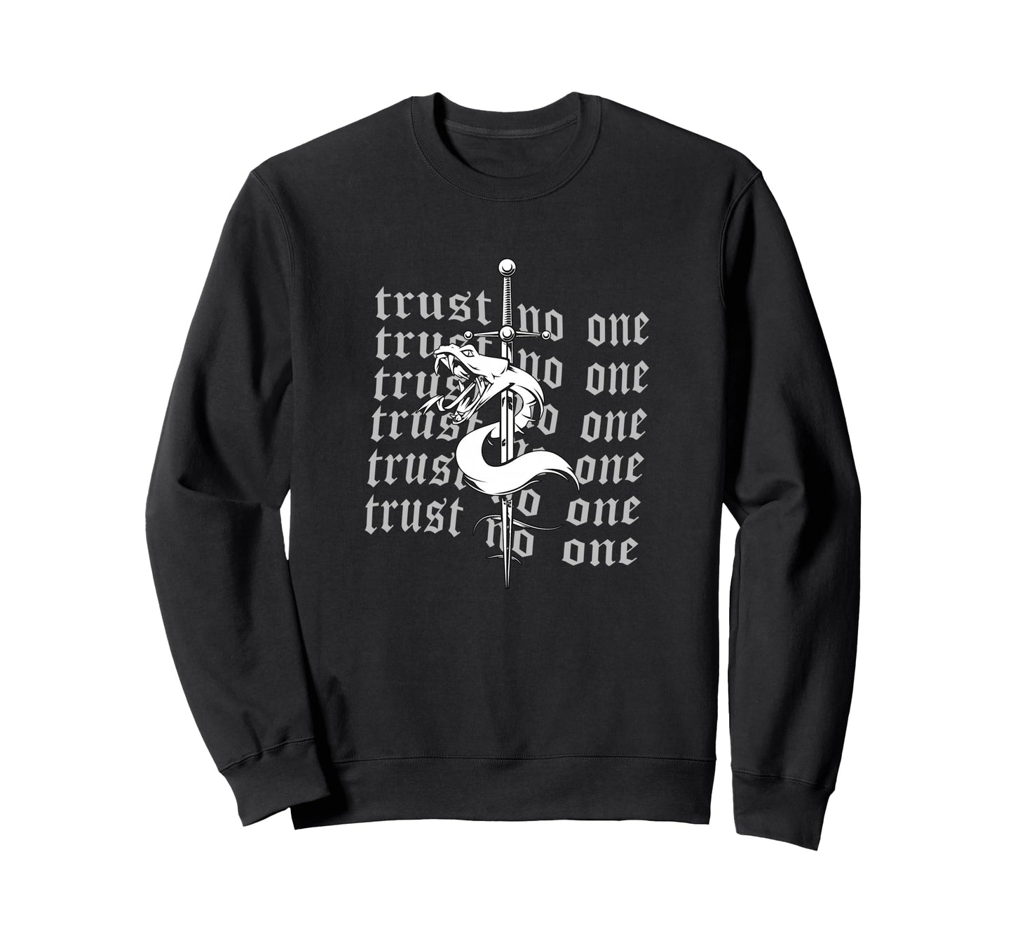Trust No One Snake Aesthetic Sweatshirt - Casual Everyday Wear for Adults - T-Shirt, Sweatshirt, Hoodie