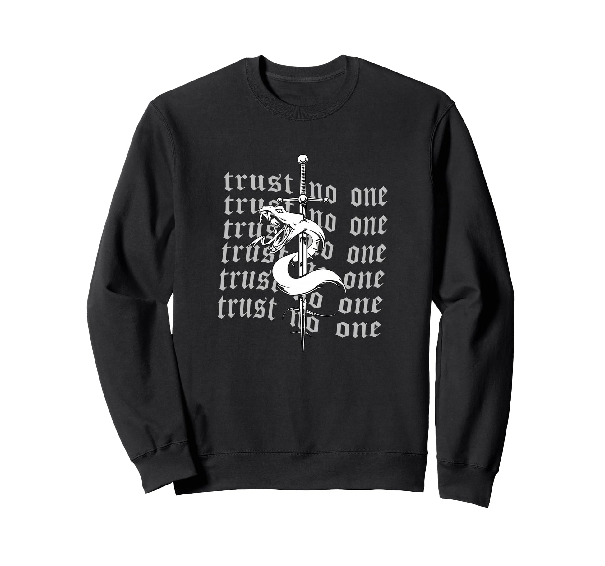 Trust No One Snake Aesthetic Sweatshirt - Casual Everyday Wear for Adults - T-Shirt, Sweatshirt, Hoodie