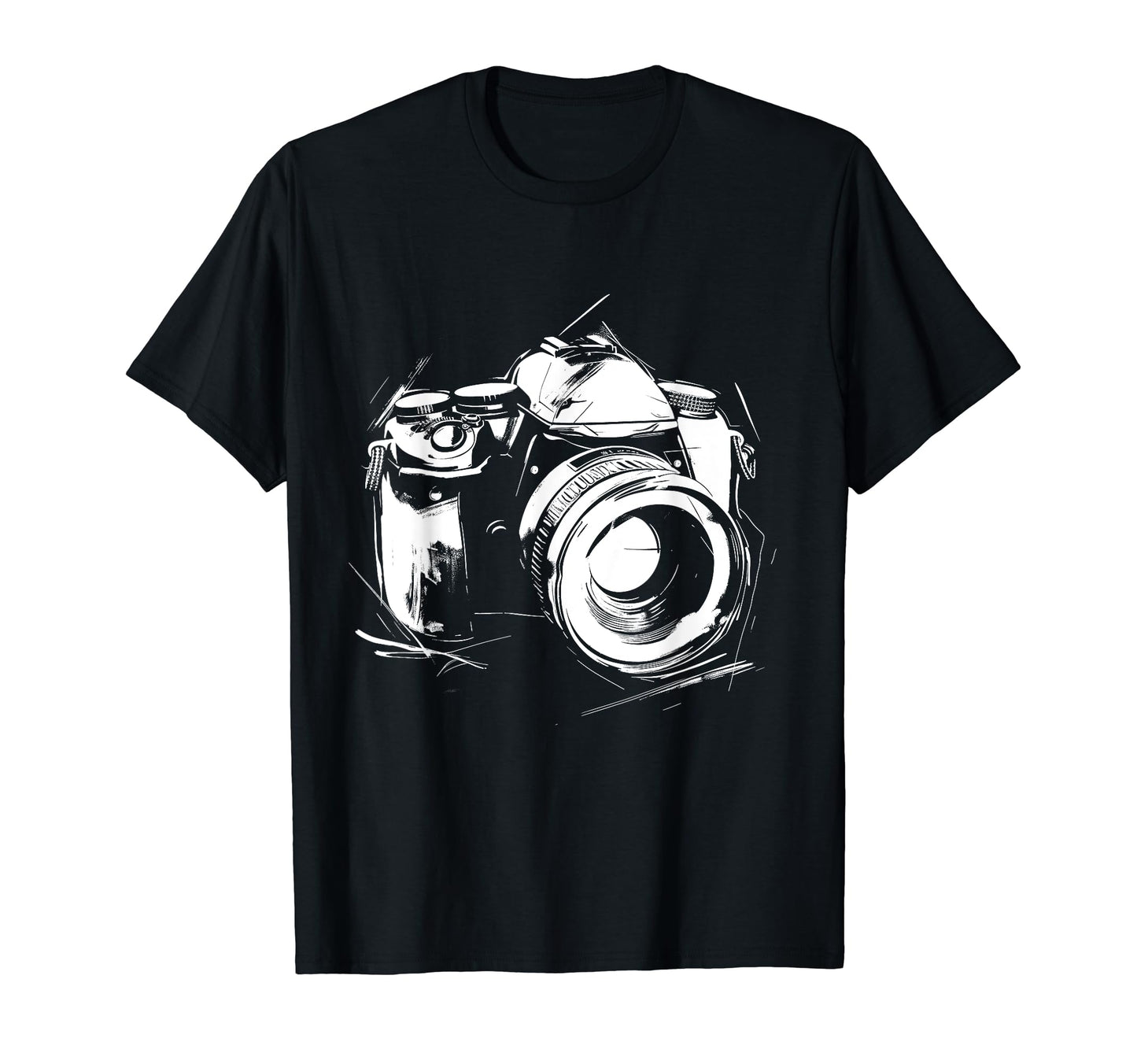 Camera Photography Drawing Art T-Shirt - Aesthetic Graphic Men Women - T-Shirt, Sweatshirt, Hoodie